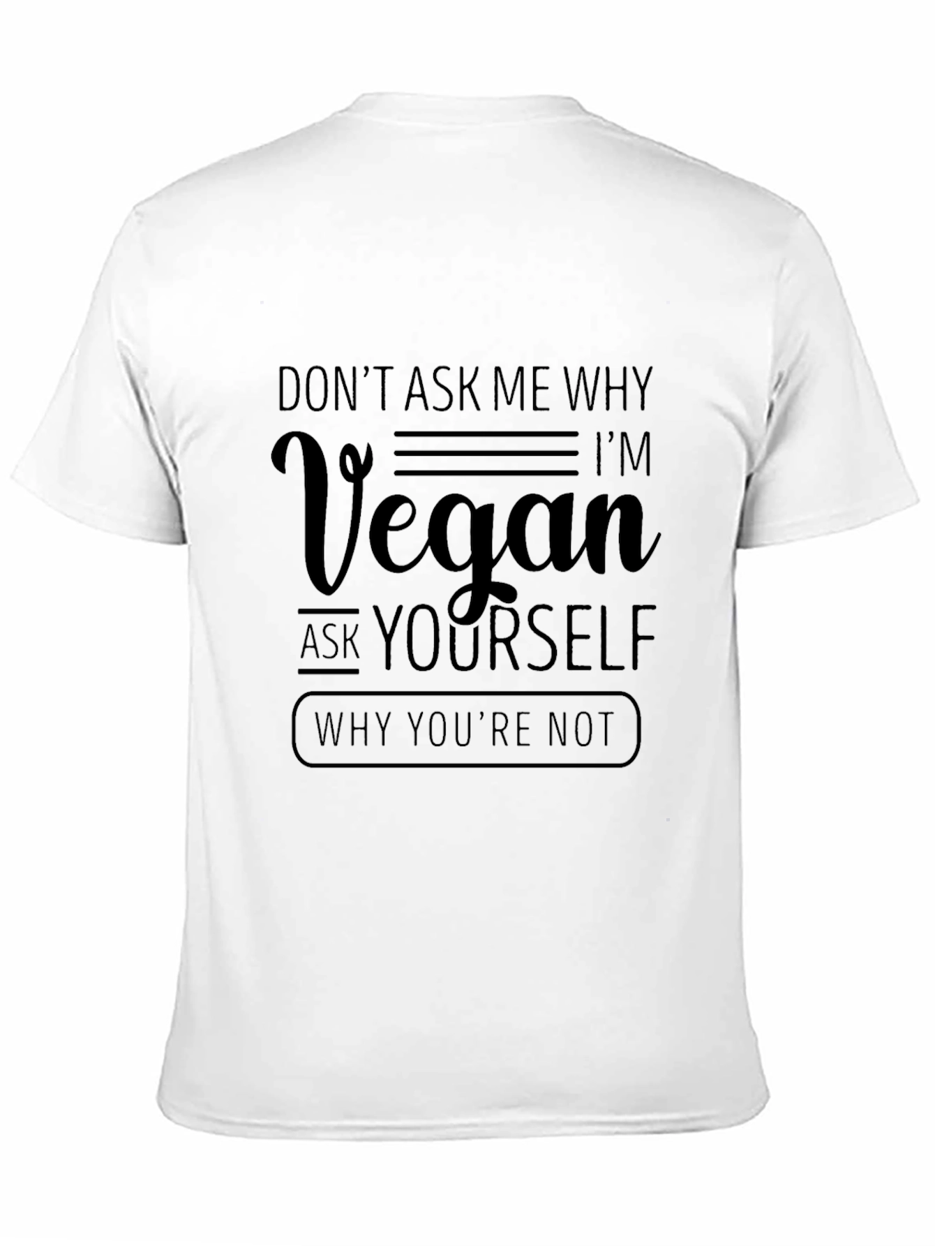 Vegan Statement T-Shirt - Ask Yourself Why Youre Not