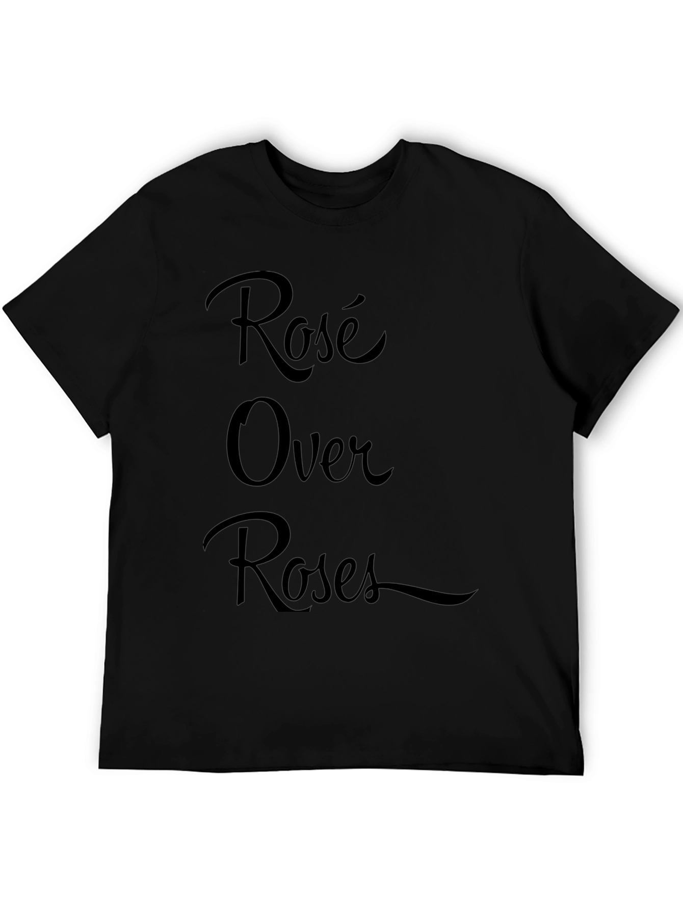 Rosé Over Roses Black Graphic Tee