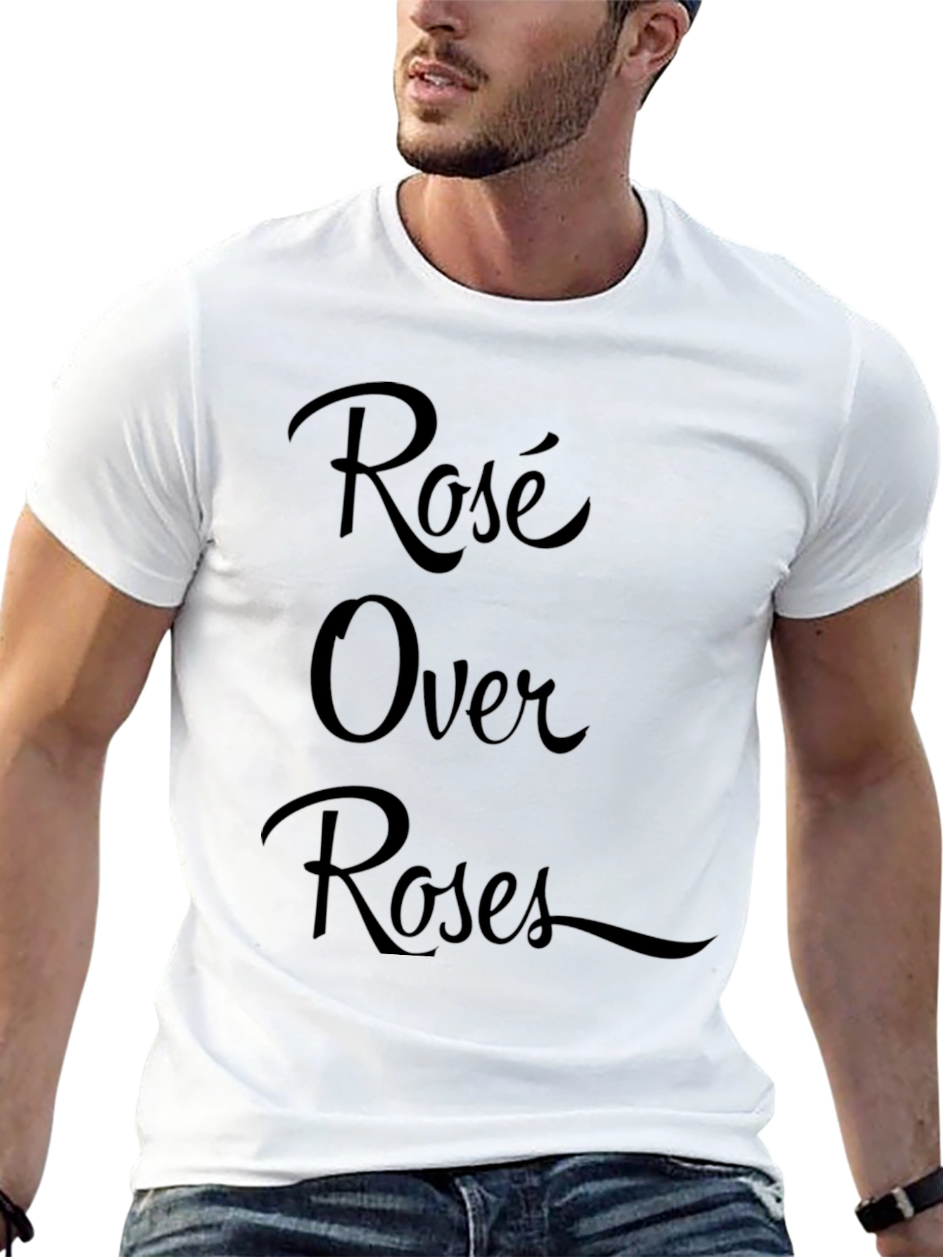 Rosé Over Roses Black Graphic Tee