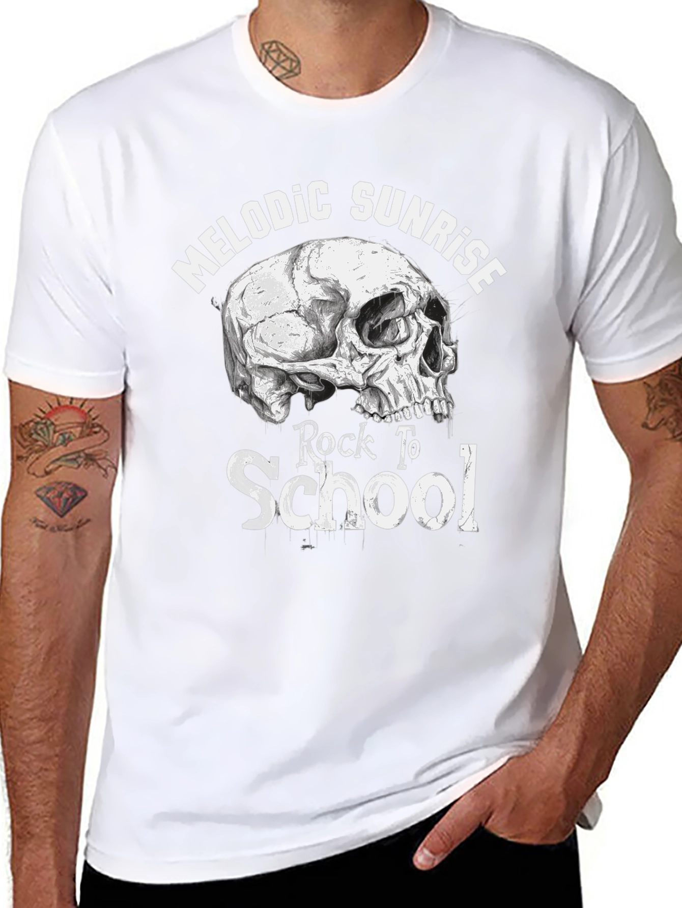 Melodic Sunrise Rock To School Graphic T-Shirt