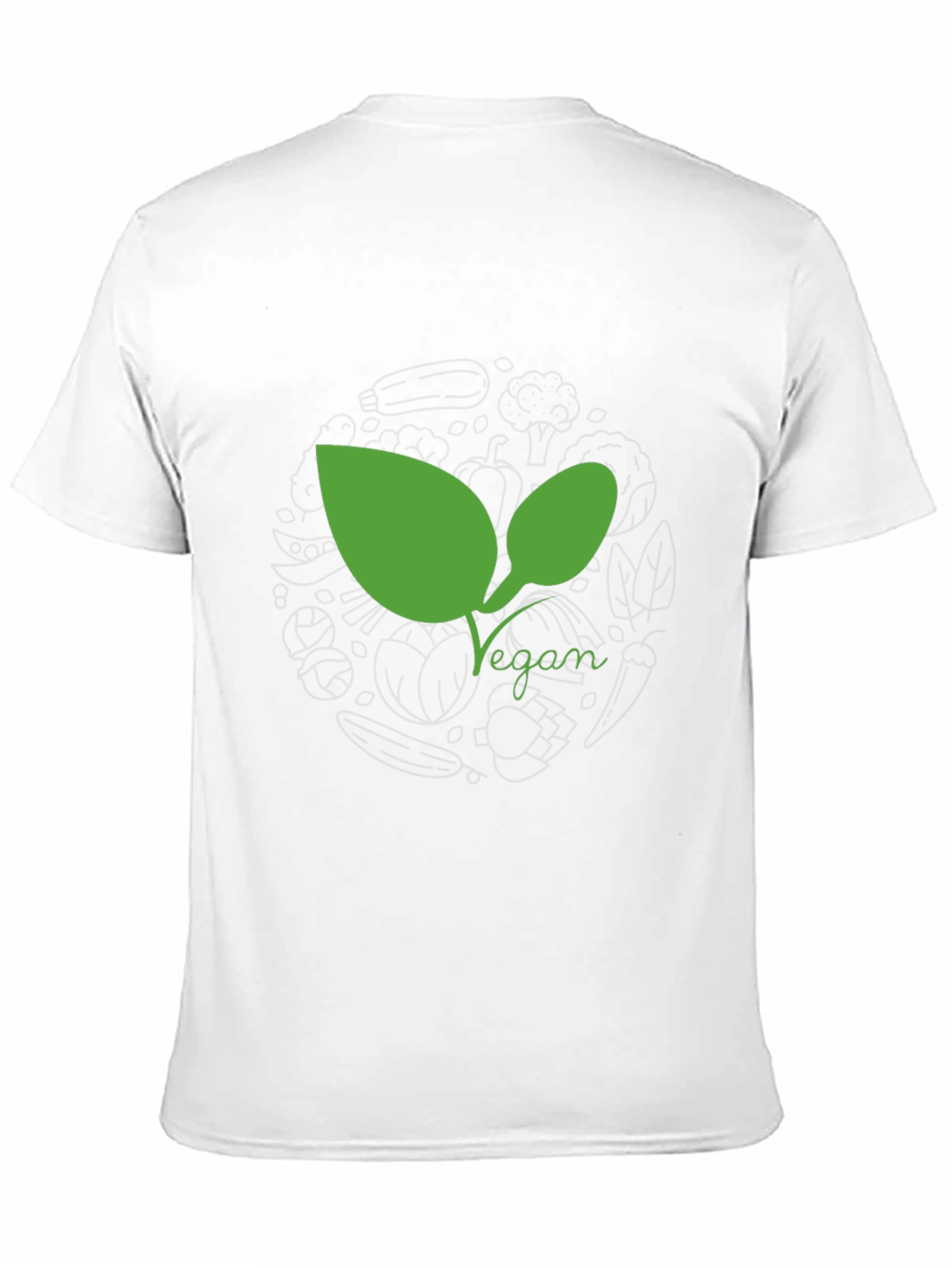 Vegan Leaf Graphic Tee - Black