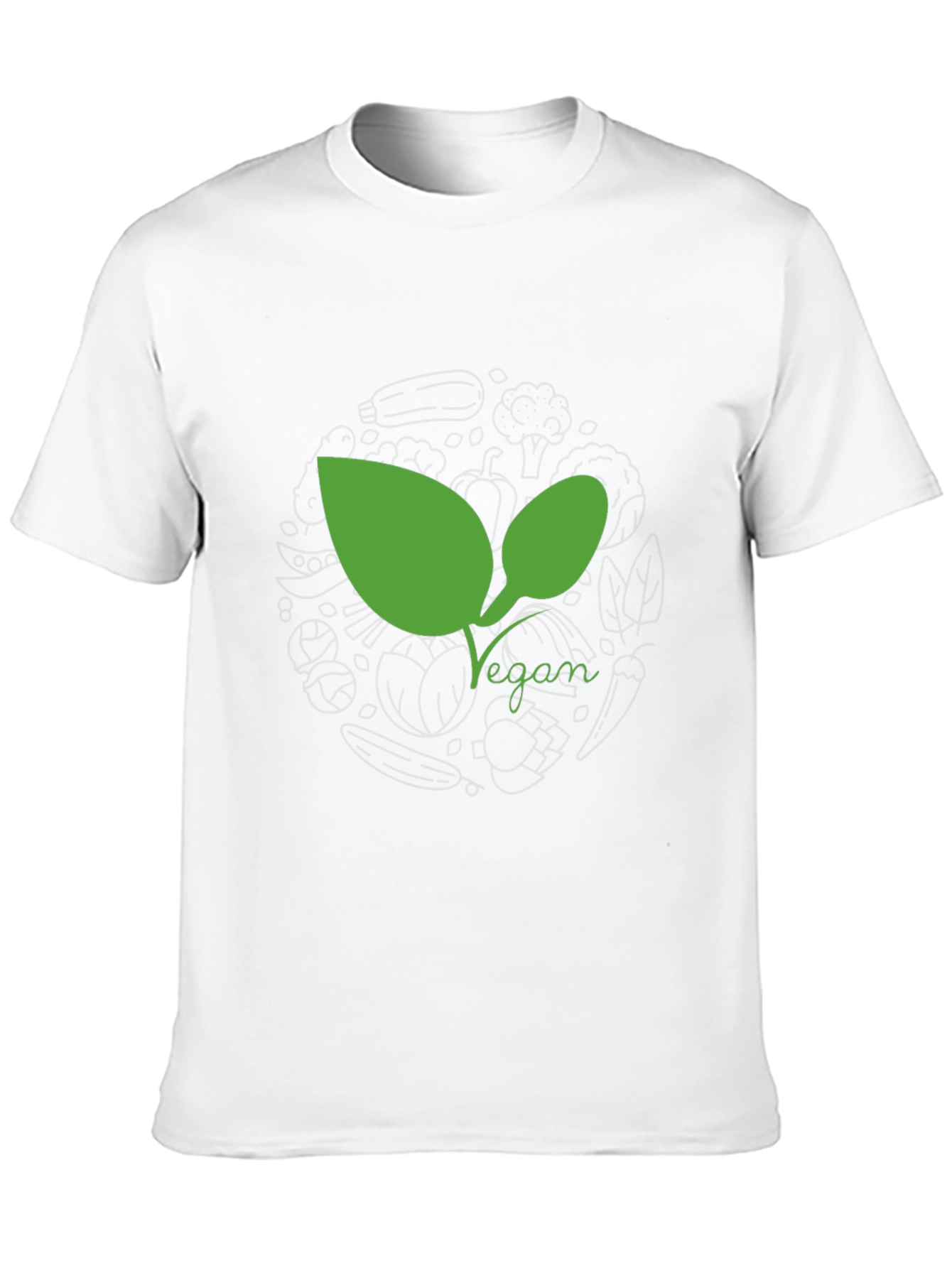 Vegan Leaf Graphic Tee - Black