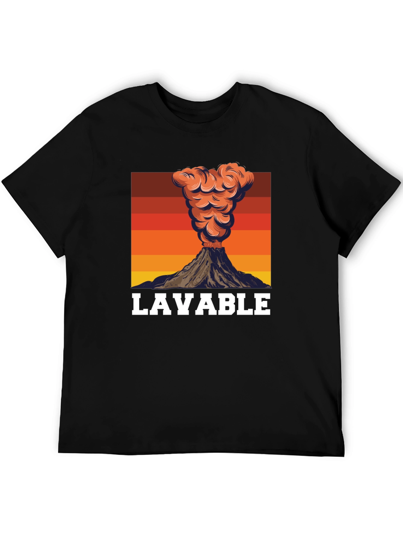 LAVABLE Volcano Graphic Tee - Mens Black T-Shirt