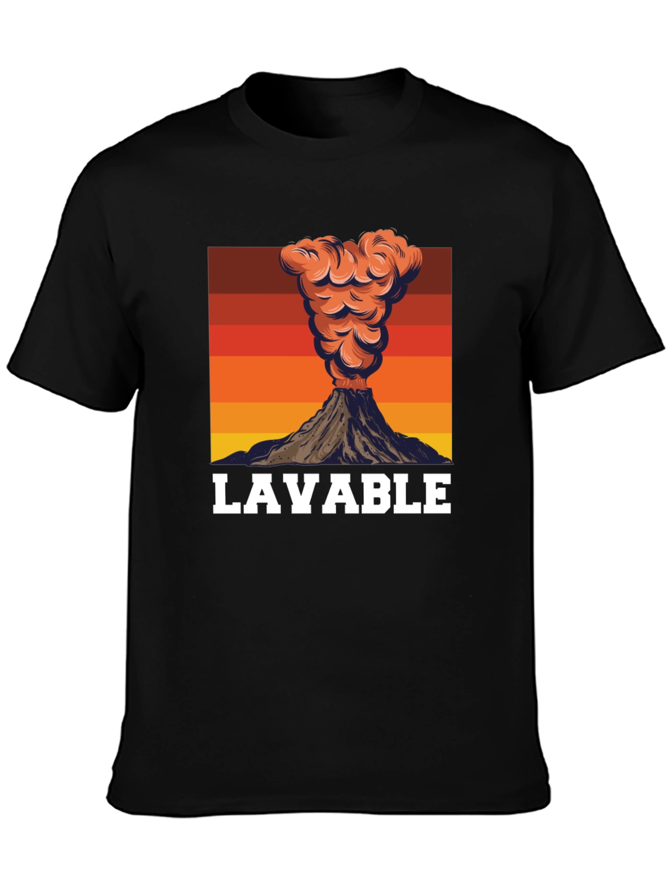 LAVABLE Volcano Graphic Tee - Mens Black T-Shirt