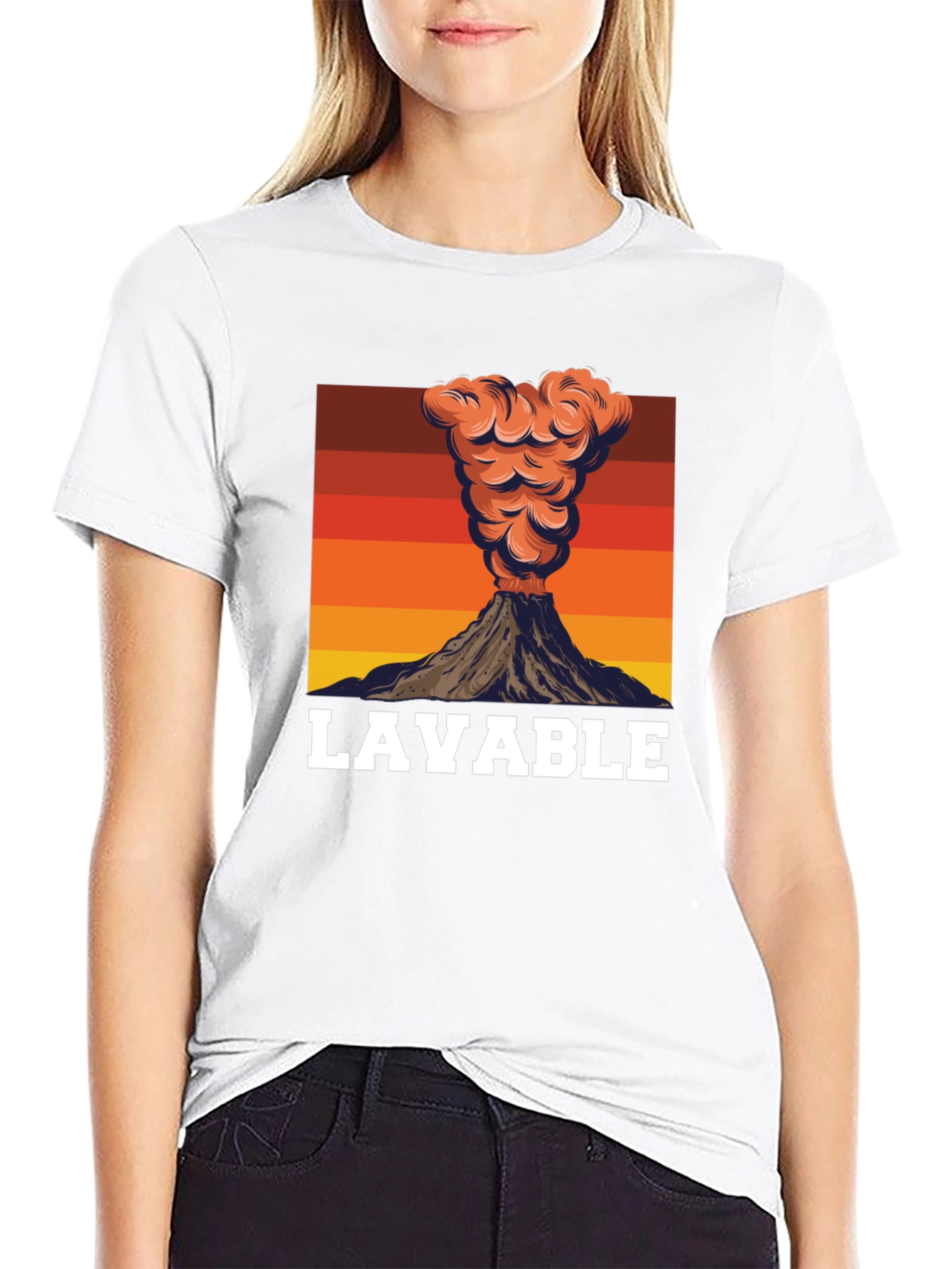 LAVABLE Volcano Graphic Tee - Mens Black T-Shirt