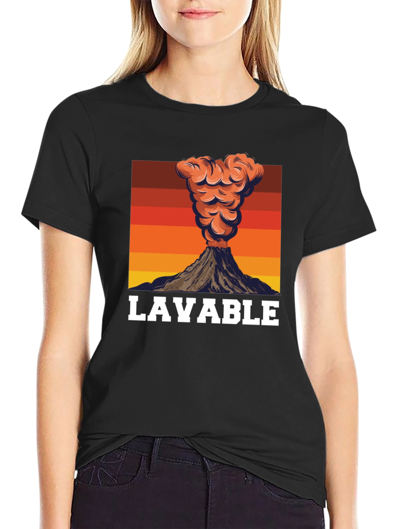 LAVABLE Volcano Graphic Tee - Mens Black T-Shirt