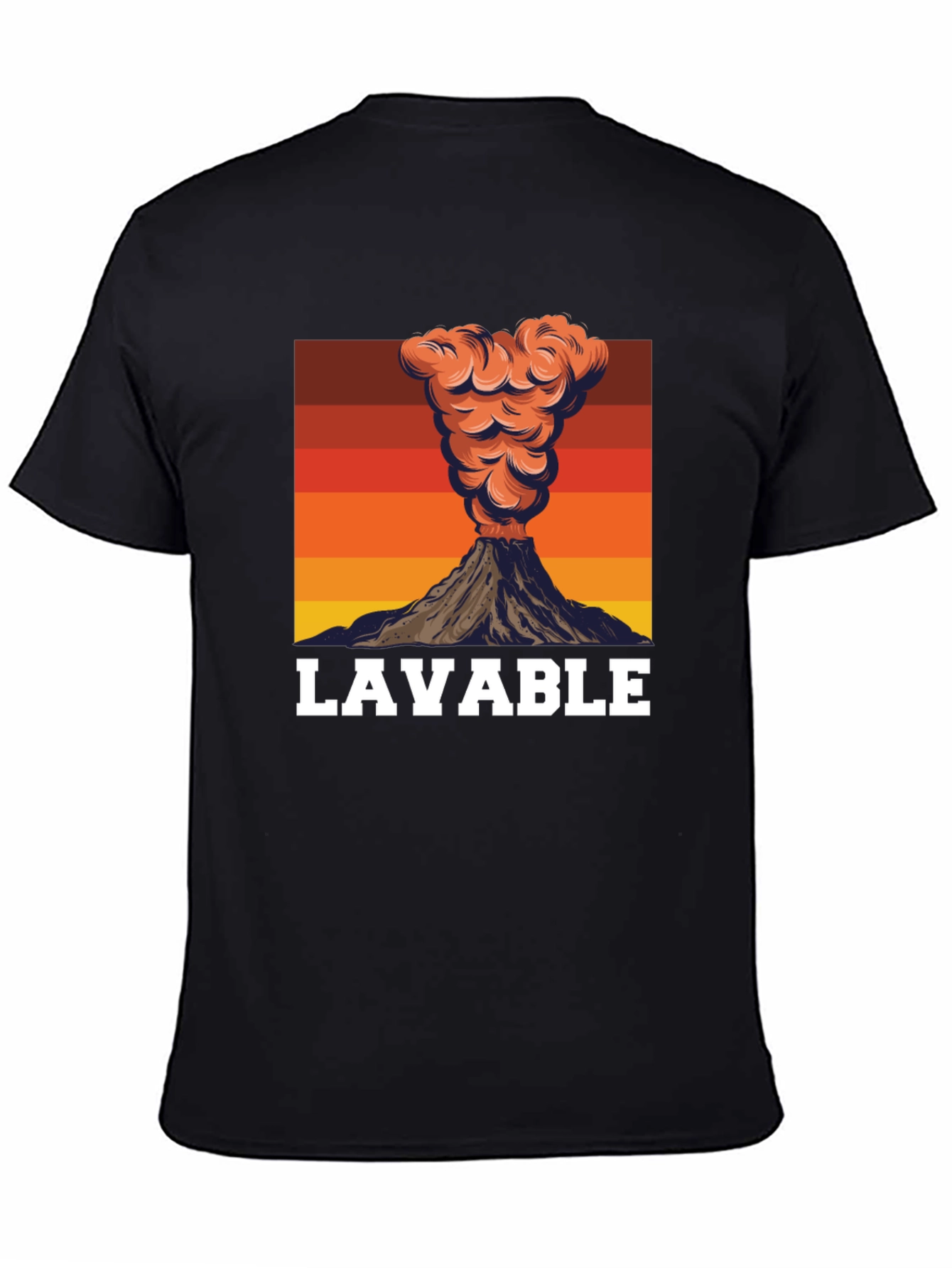 LAVABLE Volcano Graphic Tee - Mens Black T-Shirt