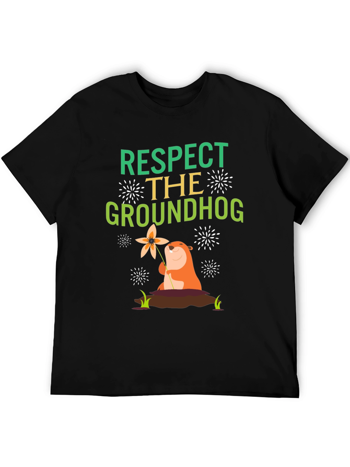 Respect the Groundhog Graphic T-Shirt