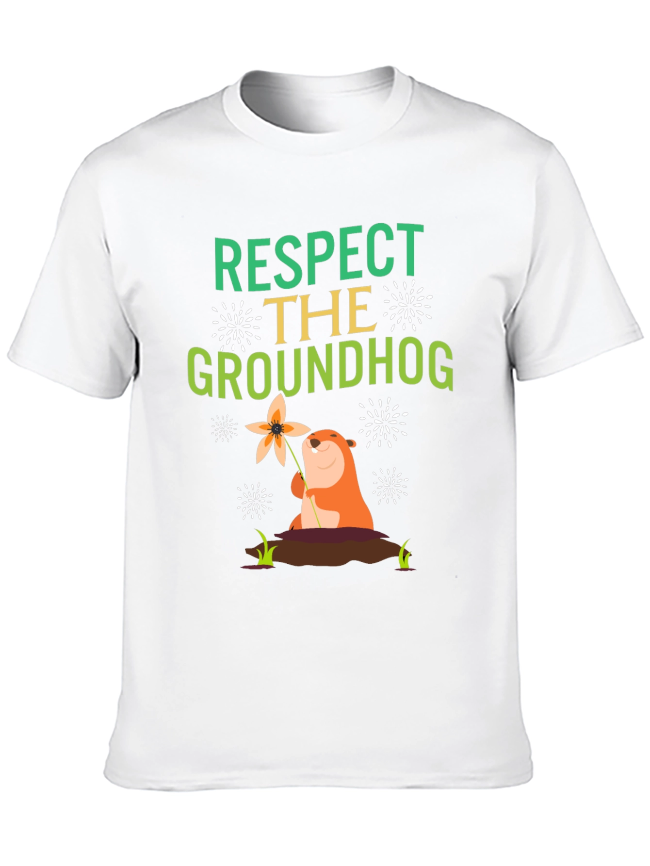 Respect the Groundhog Graphic T-Shirt