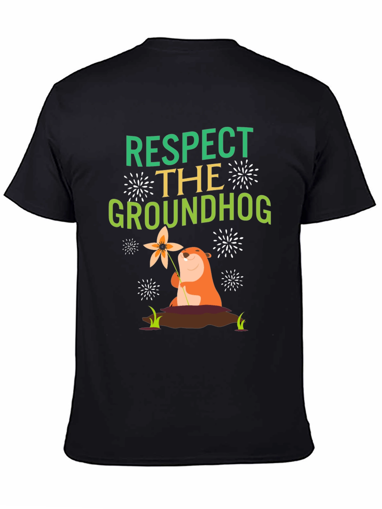 Respect the Groundhog Graphic T-Shirt