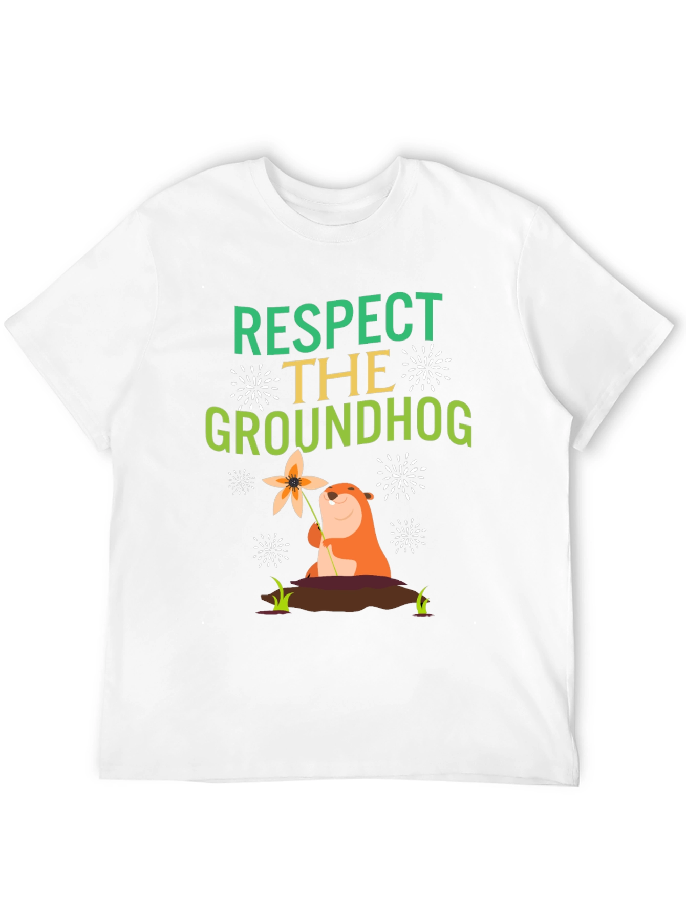 Respect the Groundhog Graphic T-Shirt