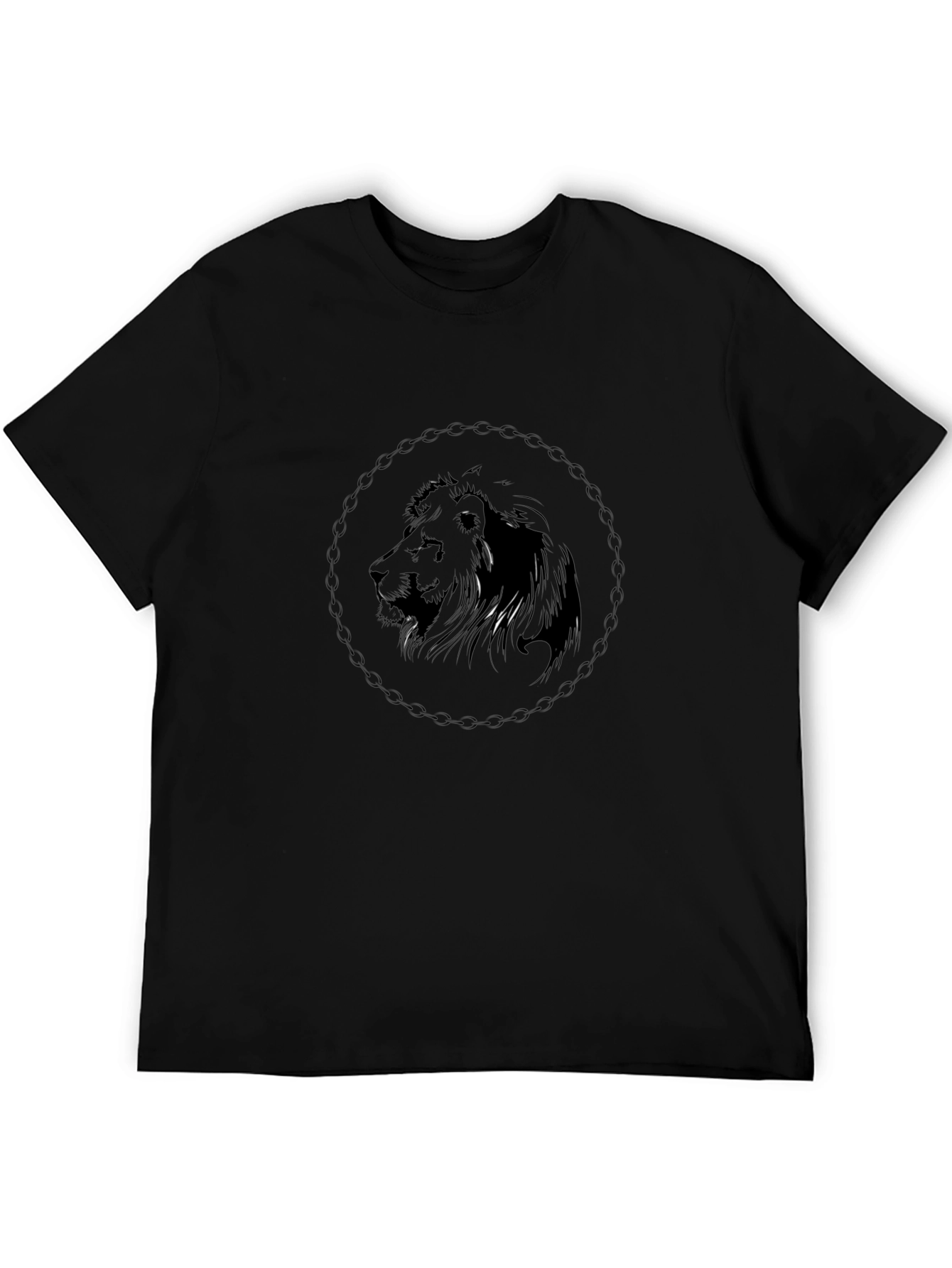 Lion Graphic Black T-Shirt - Stylish Mens Fashion Tee