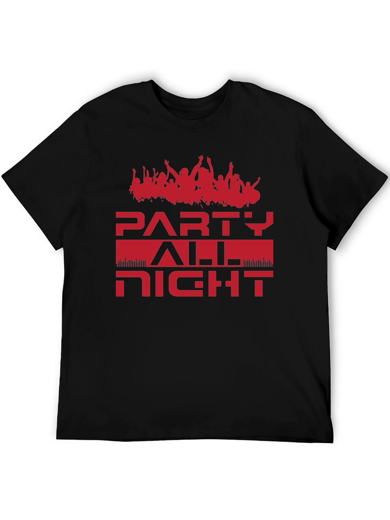Party All Night Graphic Tee - Black