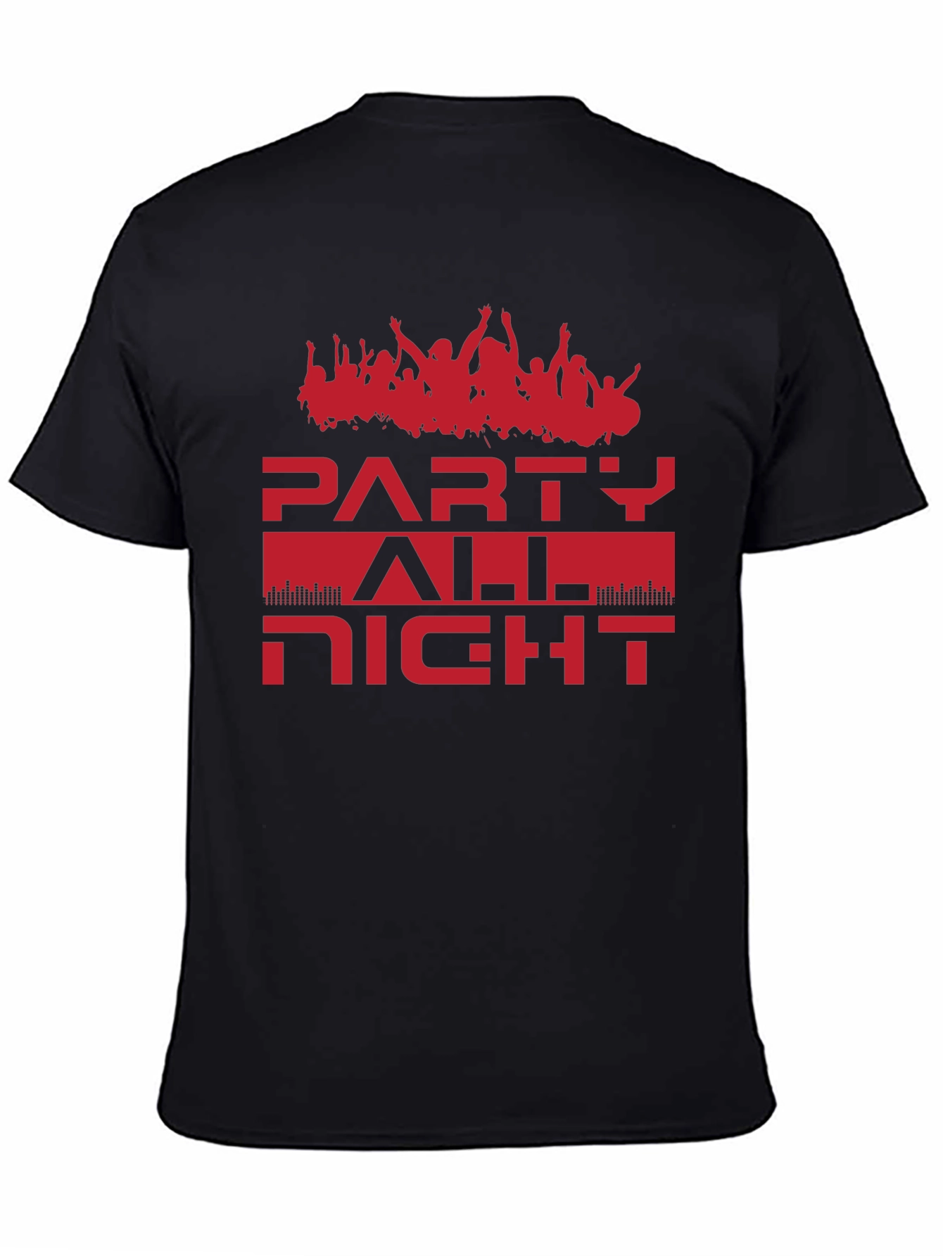 Party All Night Graphic Tee - Black