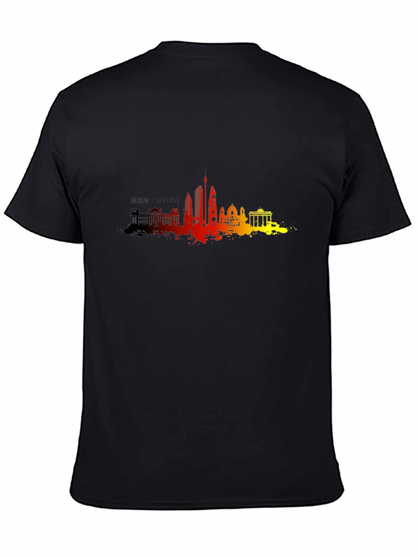 Berlin Skyline Mens Black Graphic Tee