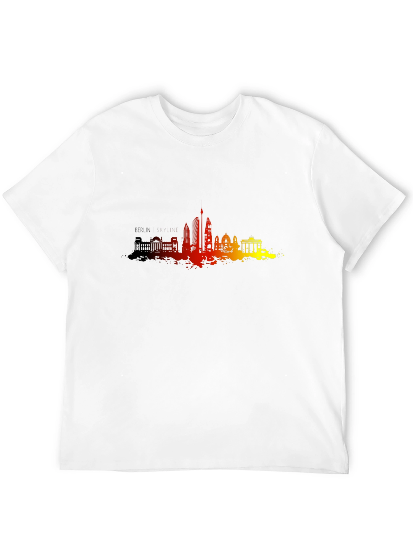 Berlin Skyline Mens Black Graphic Tee