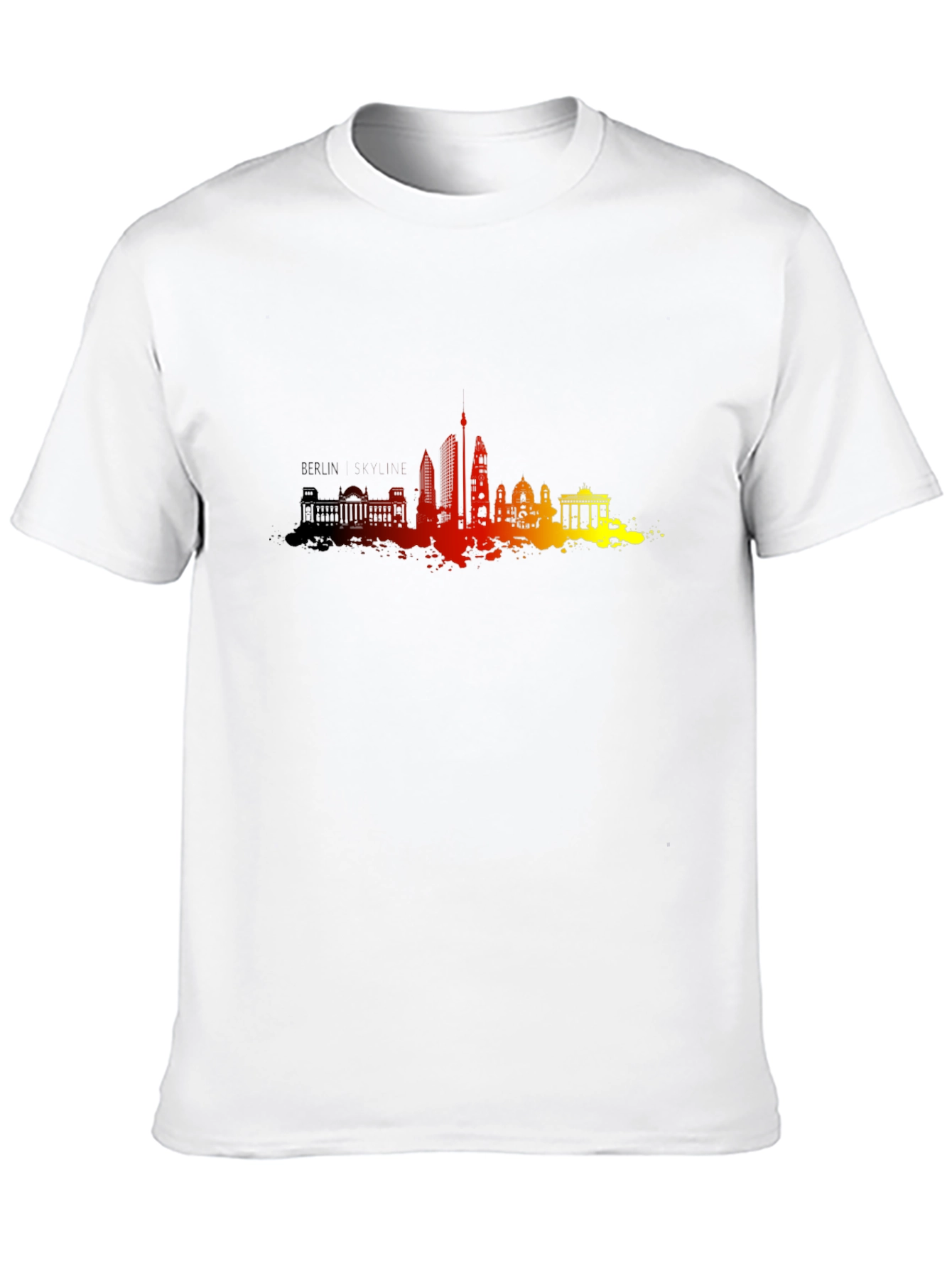 Berlin Skyline Mens Black Graphic Tee