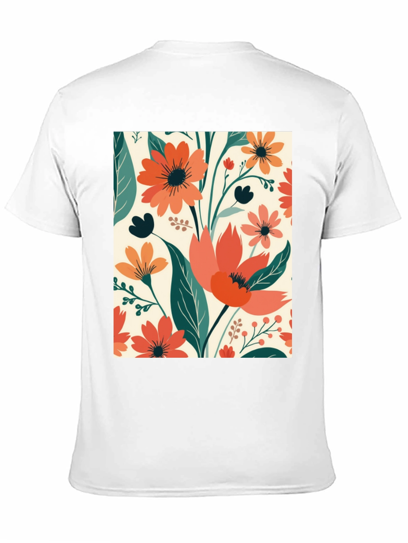 Floral Print Crew Neck T-Shirt