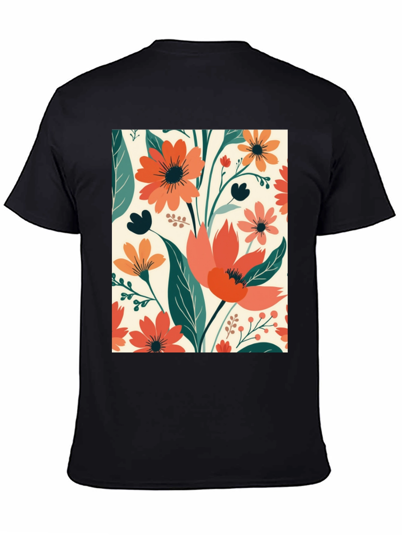Floral Print Crew Neck T-Shirt