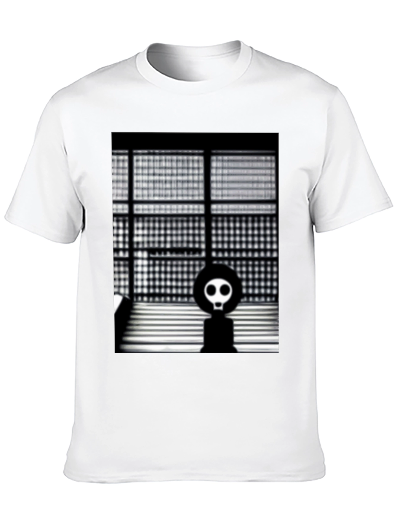 Modern Art T-Shirt - Geometric Skull Design