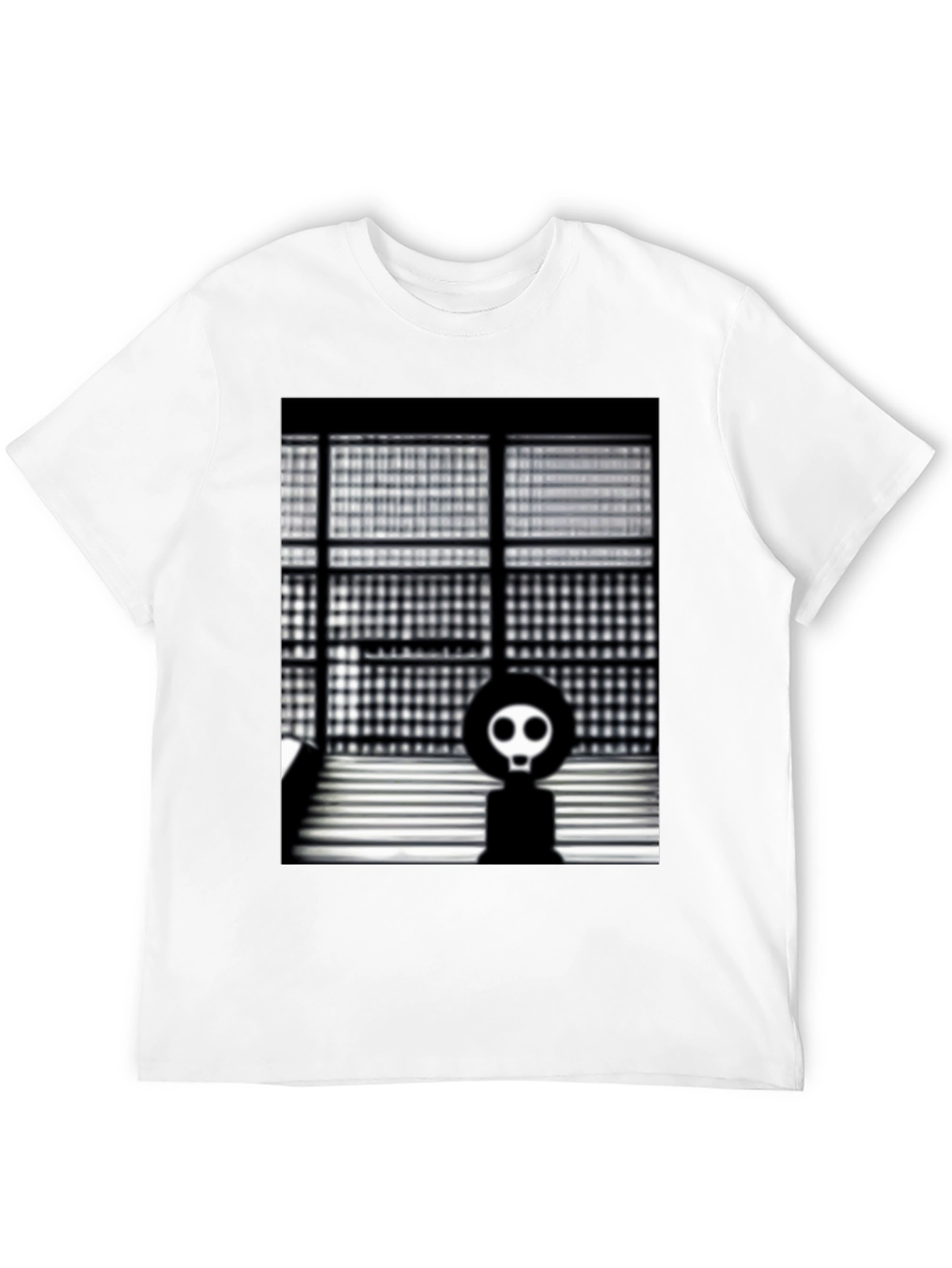 Modern Art T-Shirt - Geometric Skull Design