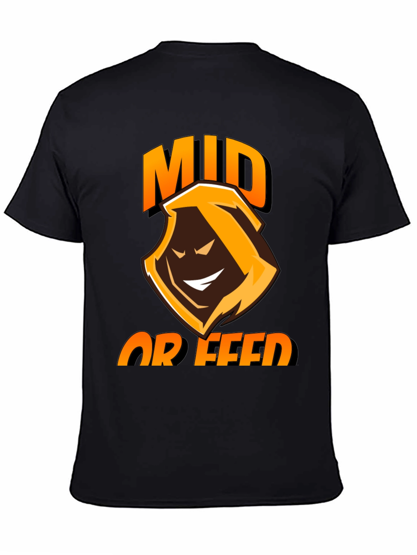Mid or Feed Black Gaming T-Shirt