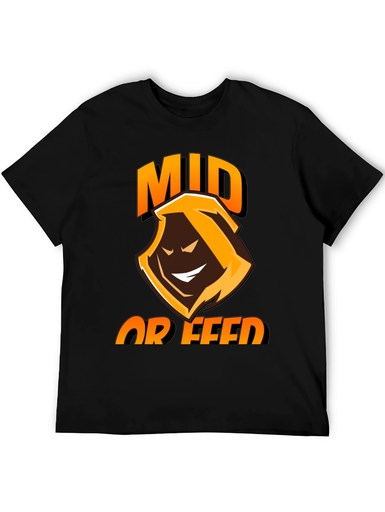 Mid or Feed Black Gaming T-Shirt