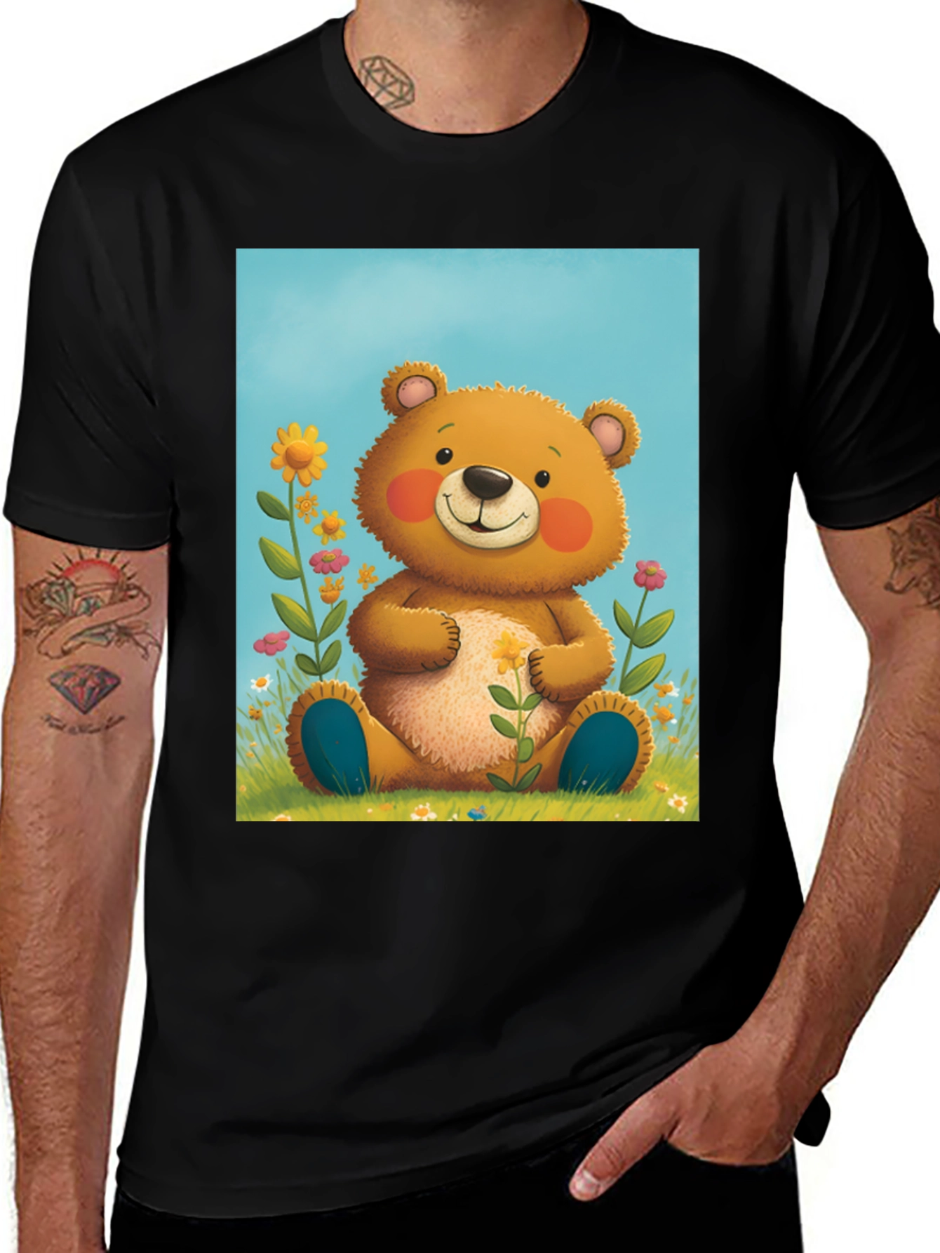 Cute Teddy Bear Graphic Tee