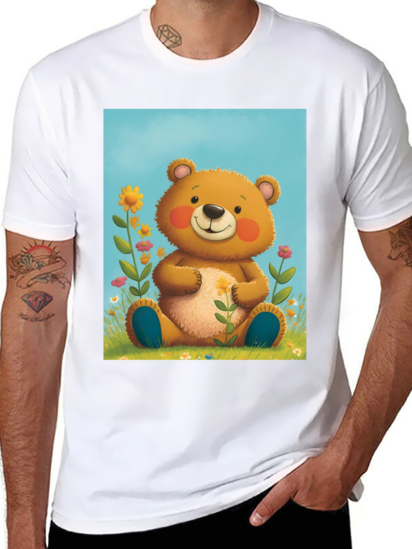 Cute Teddy Bear Graphic Tee