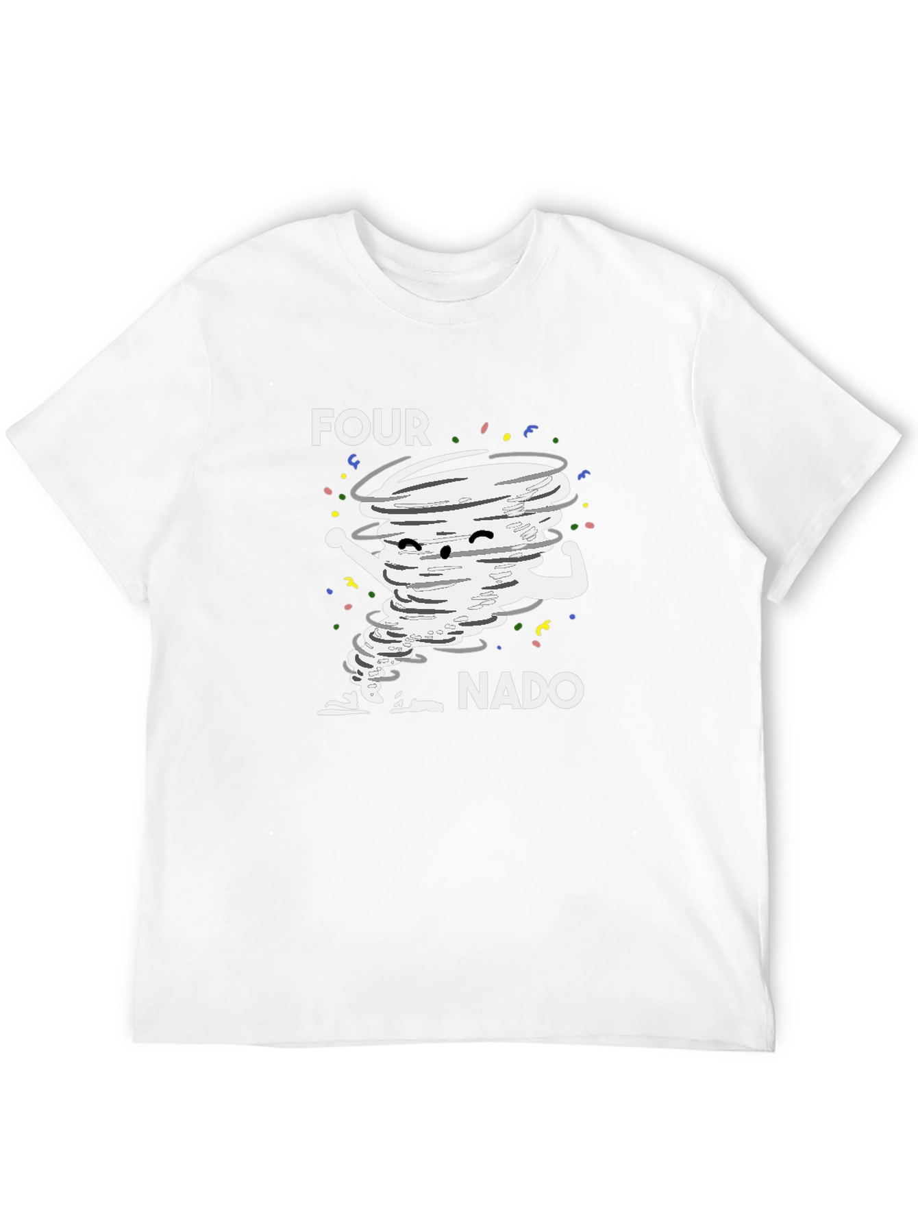 Four-Nado Graphic T-Shirt: Fun Tornado Design!