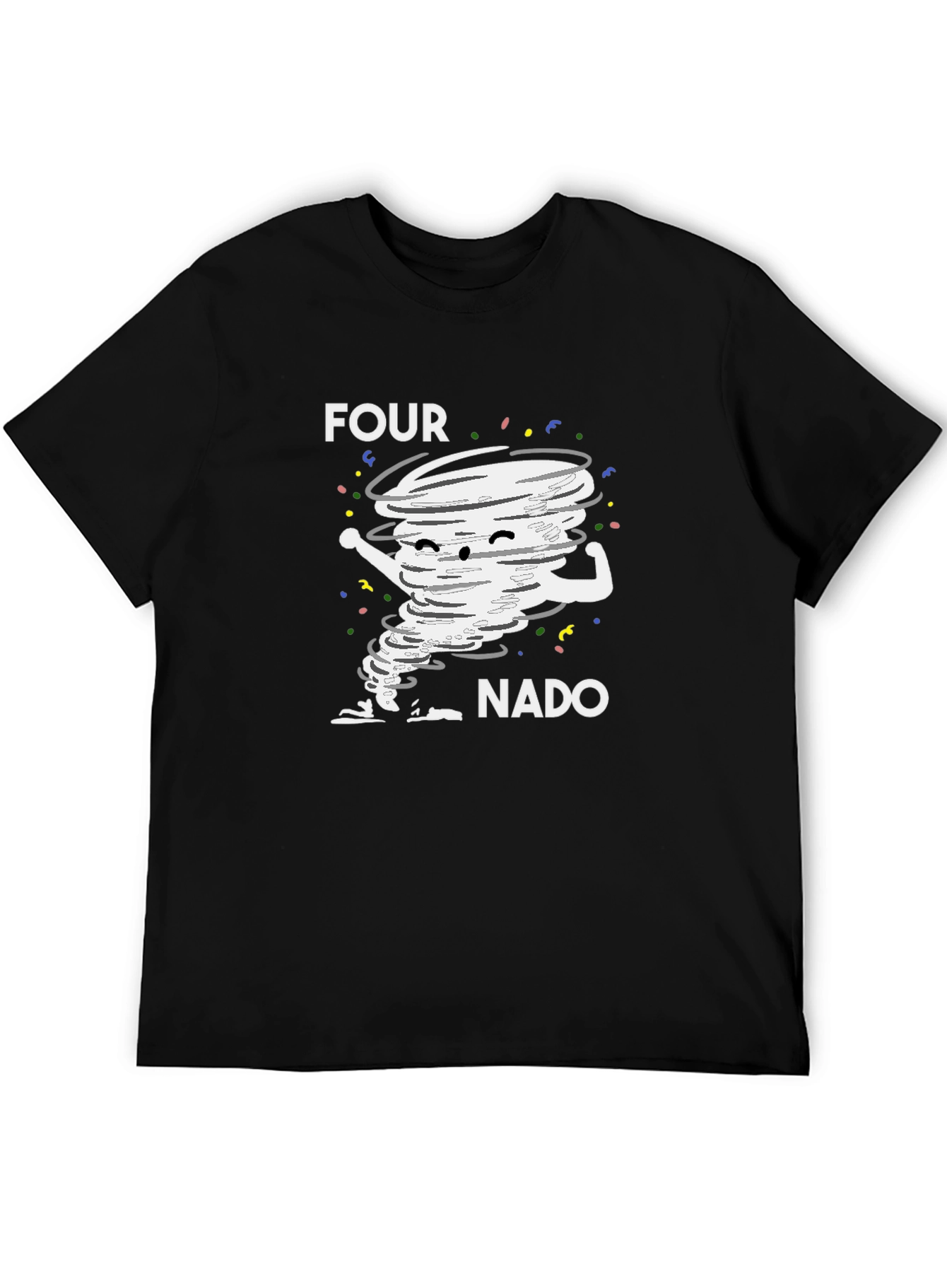 Four-Nado Graphic T-Shirt: Fun Tornado Design!