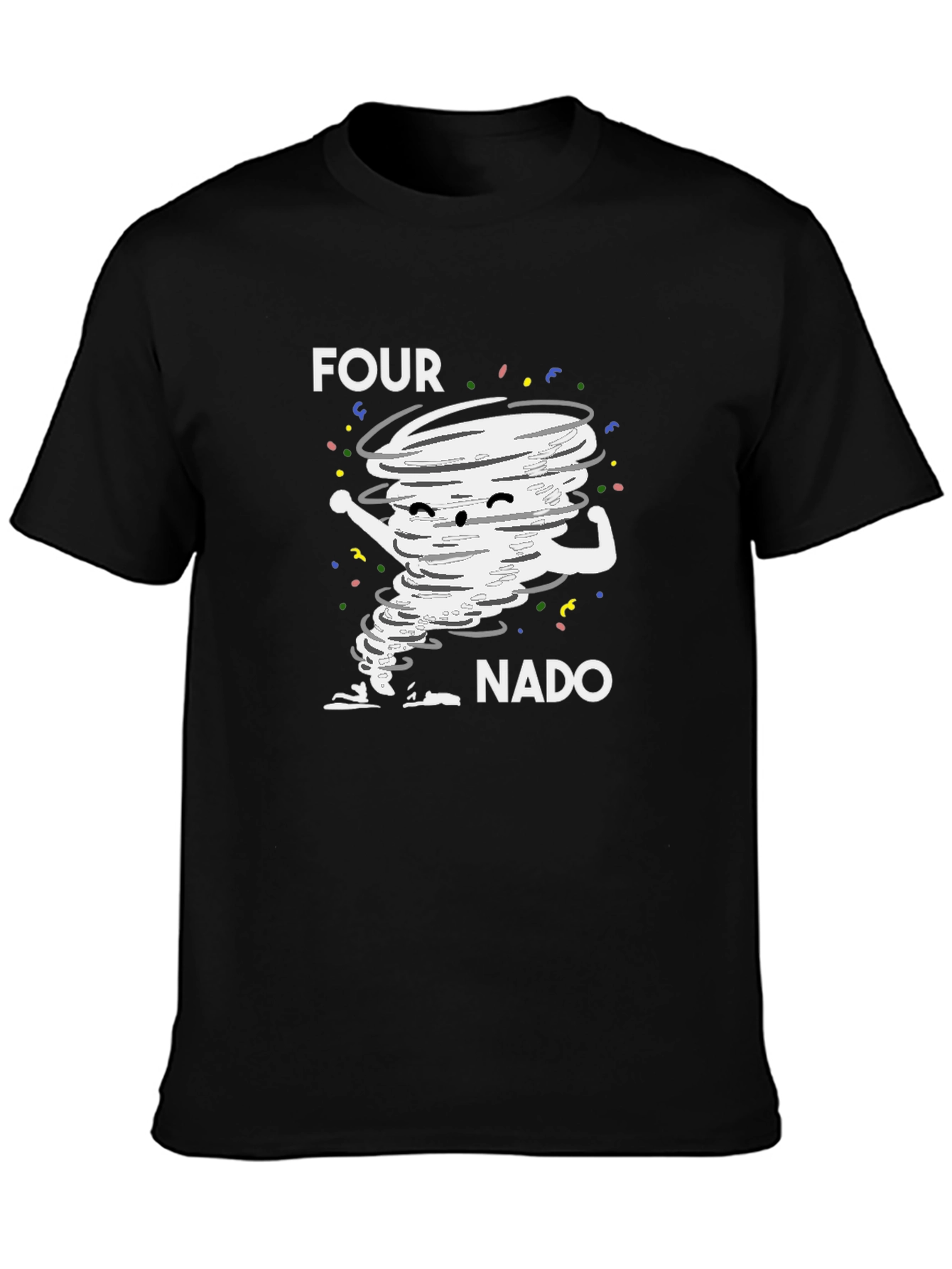 Four-Nado Graphic T-Shirt: Fun Tornado Design!