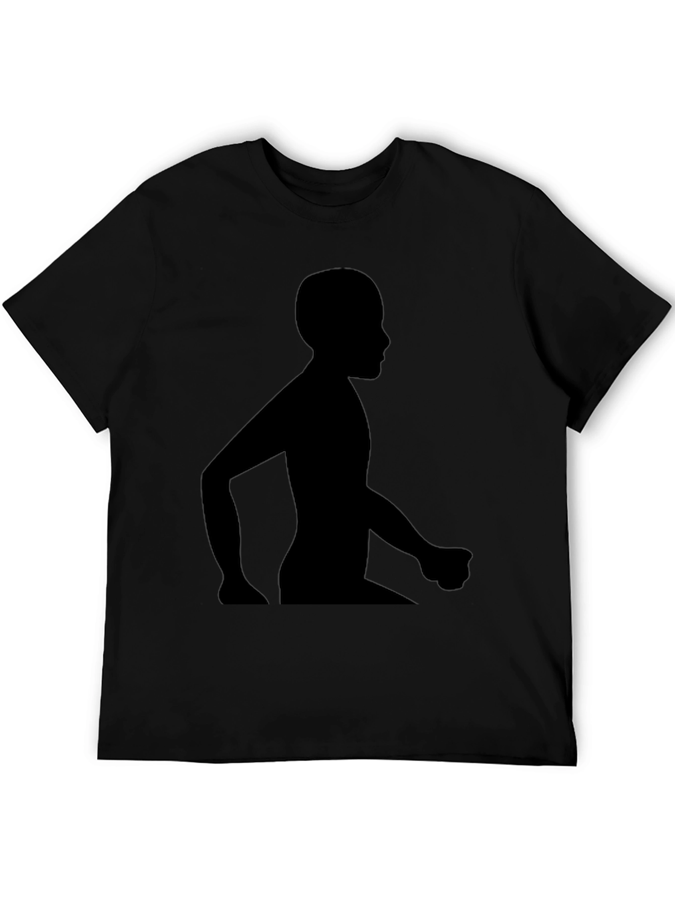 Silhouette Graphic Tee - Casual Black T-Shirt