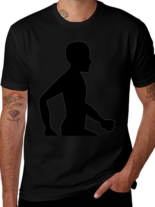 Silhouette Graphic Tee - Casual Black T-Shirt