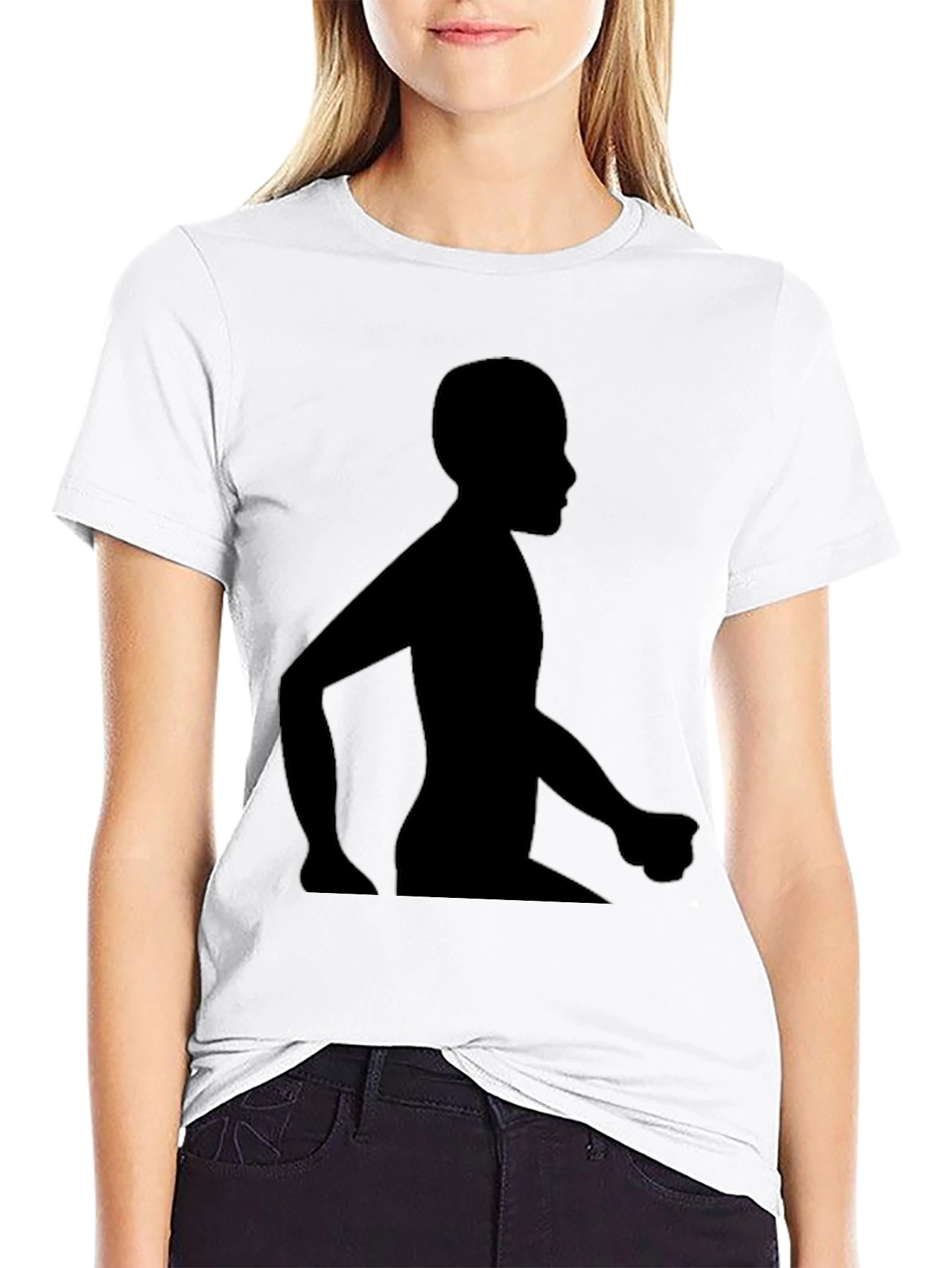 Silhouette Graphic Tee - Casual Black T-Shirt