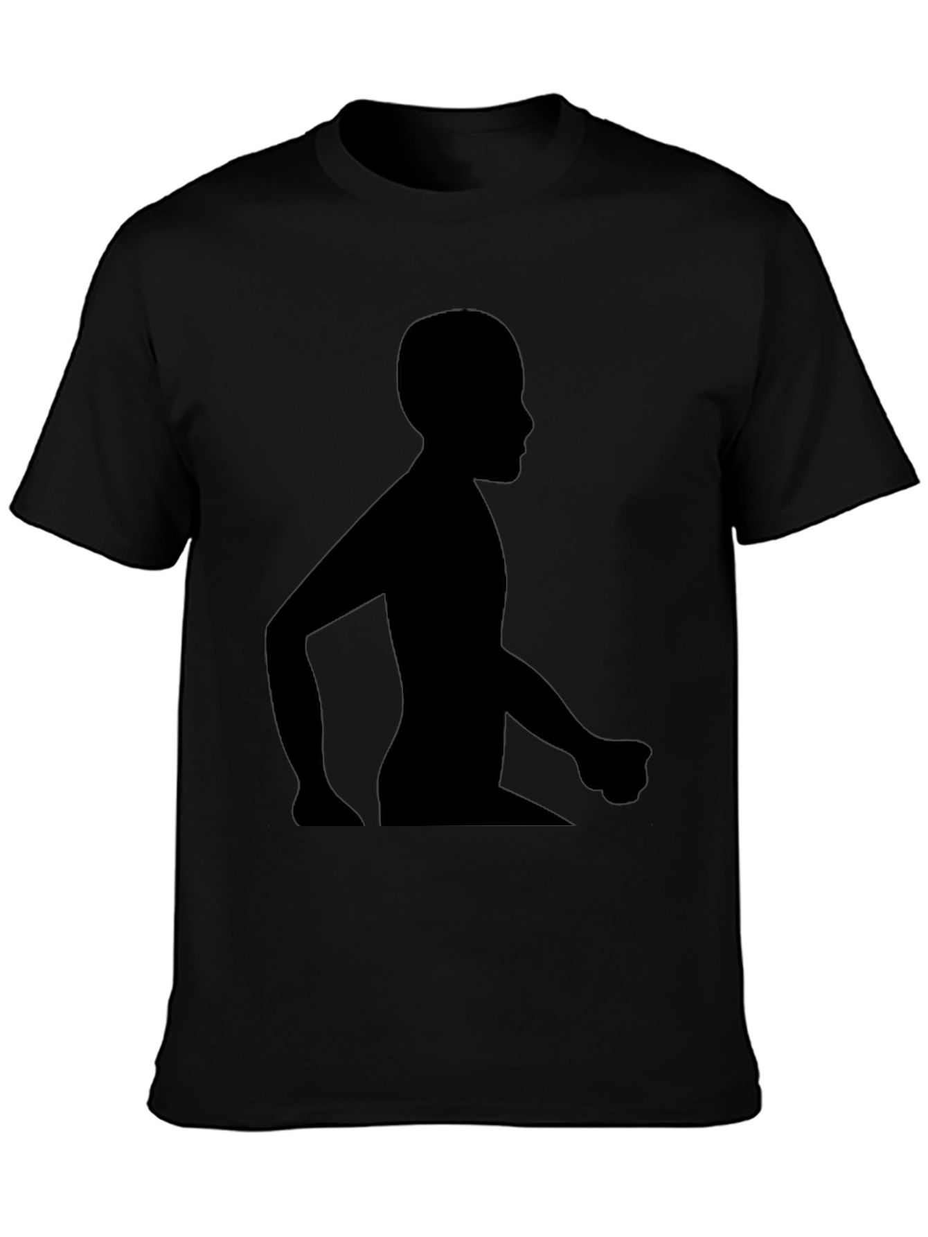 Silhouette Graphic Tee - Casual Black T-Shirt