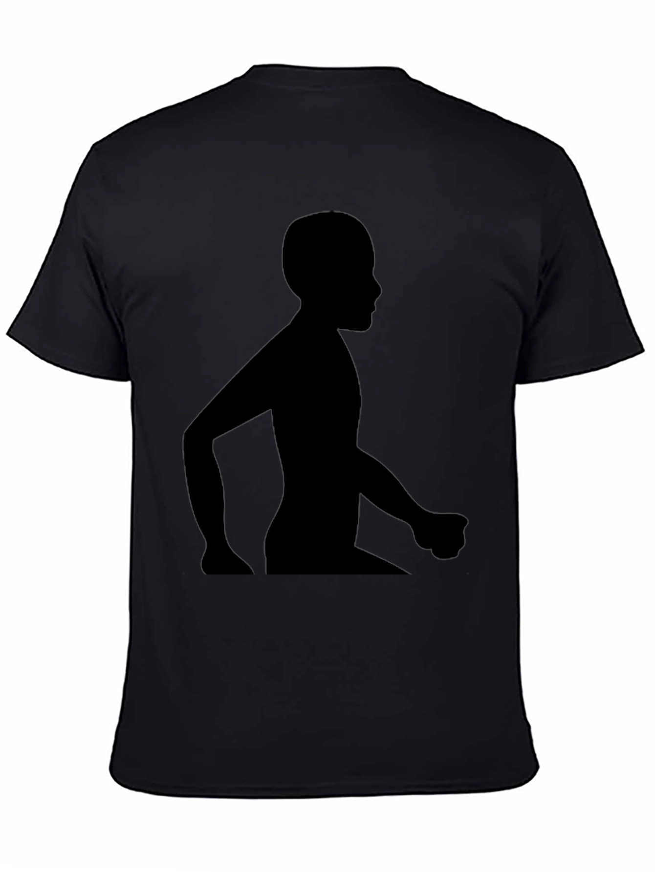 Silhouette Graphic Tee - Casual Black T-Shirt