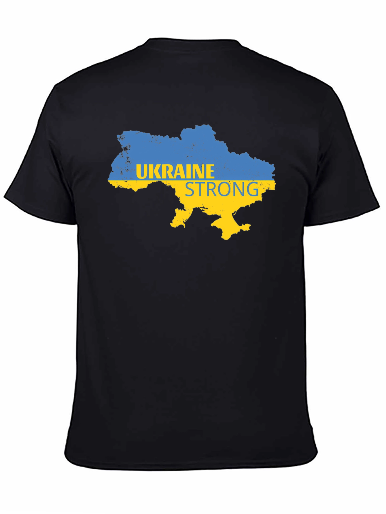 Ukraine Strong Map Graphic T-Shirt - Black