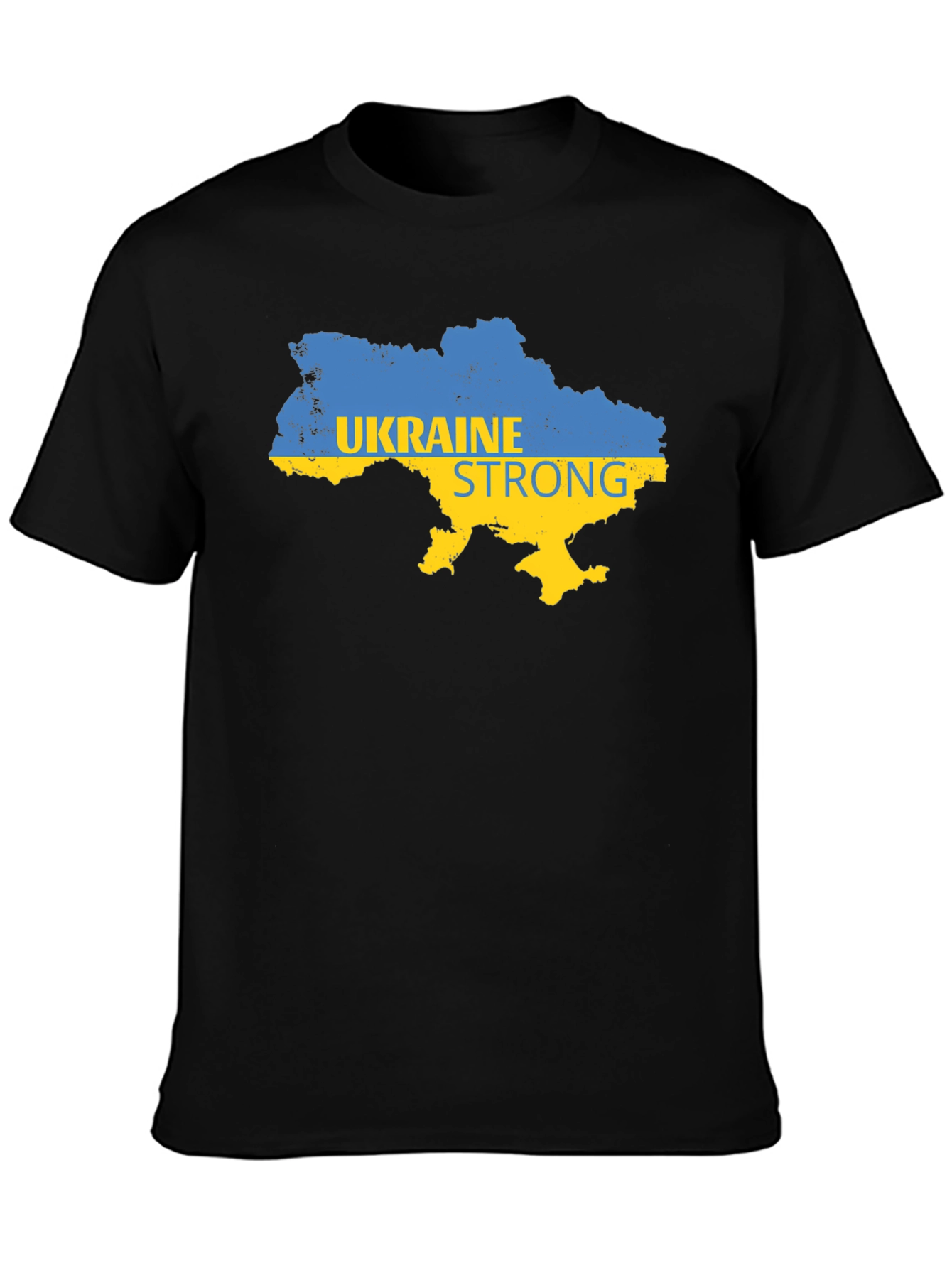 Ukraine Strong Map Graphic T-Shirt - Black