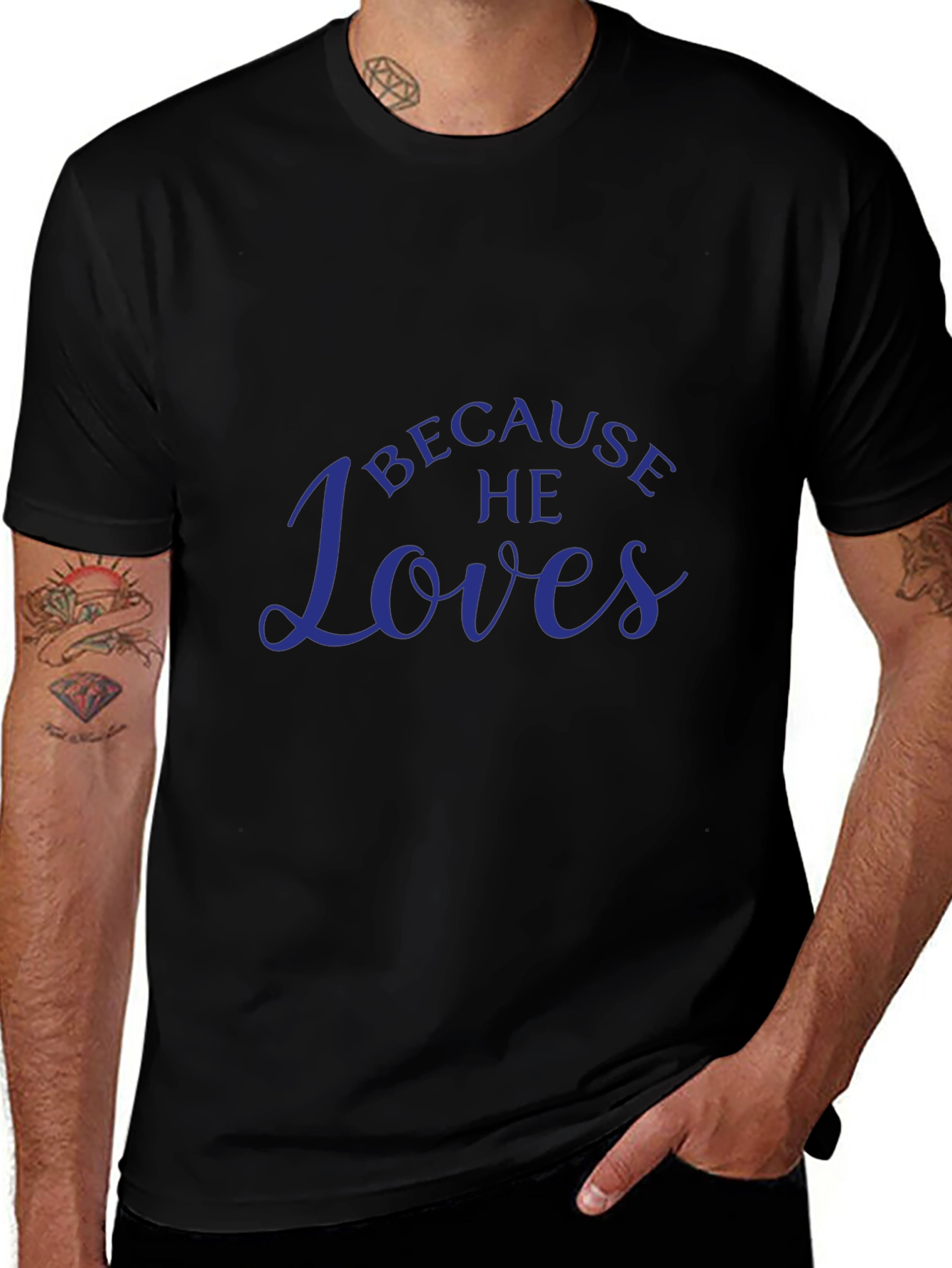 Because He Loves T-Shirt - Menswear