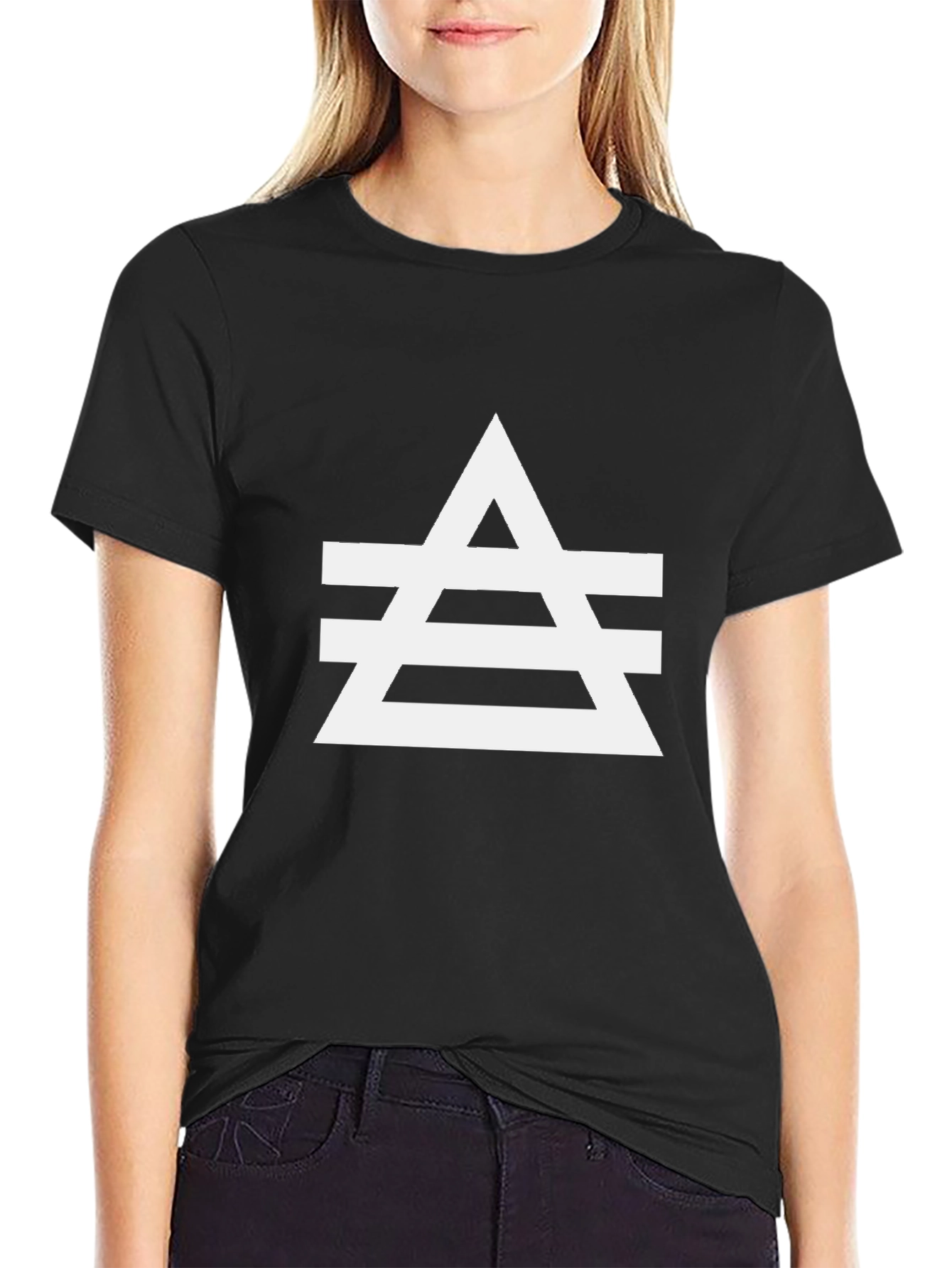 Geometric Graphic Tee - Edgy Minimalist Design