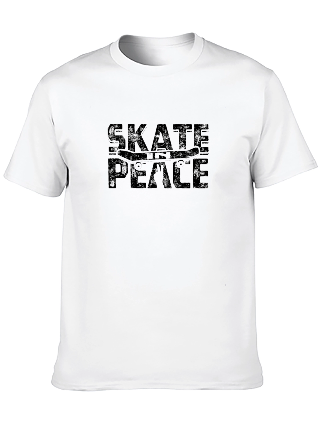 Skate in Peace Black Graphic Tee