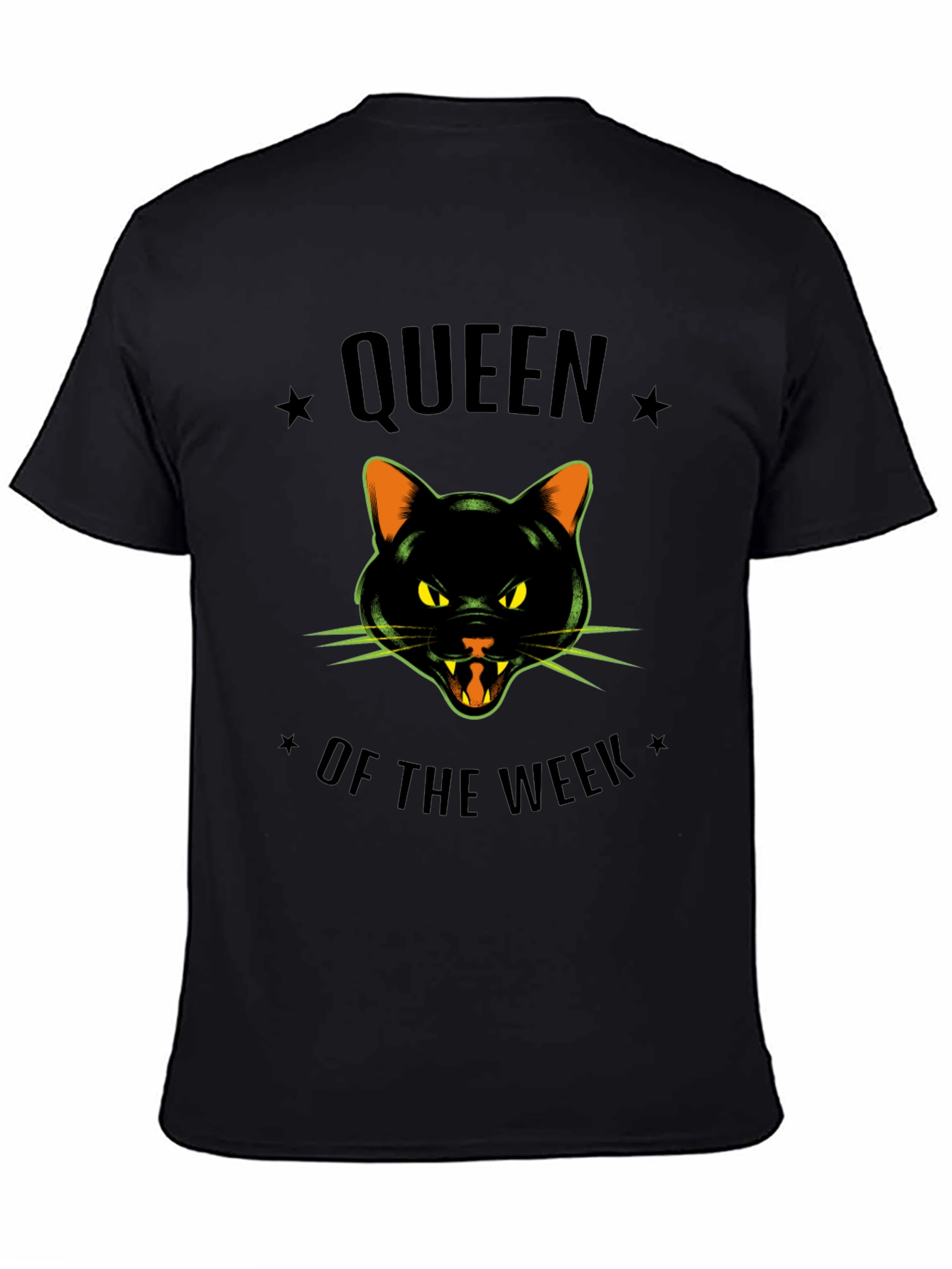 Queen of the Week Black Cat Graphic T-Shirt