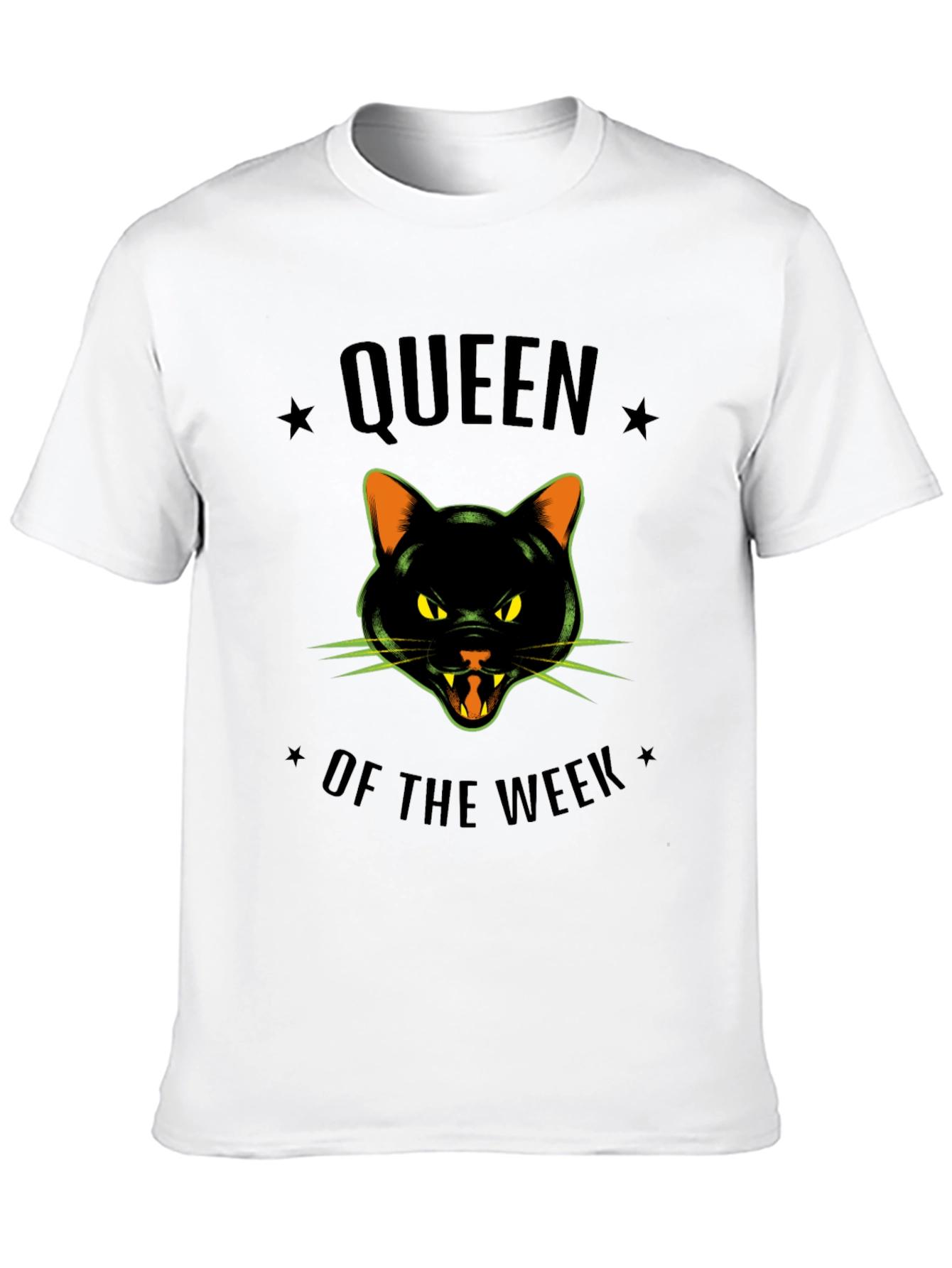 Queen of the Week Black Cat Graphic T-Shirt