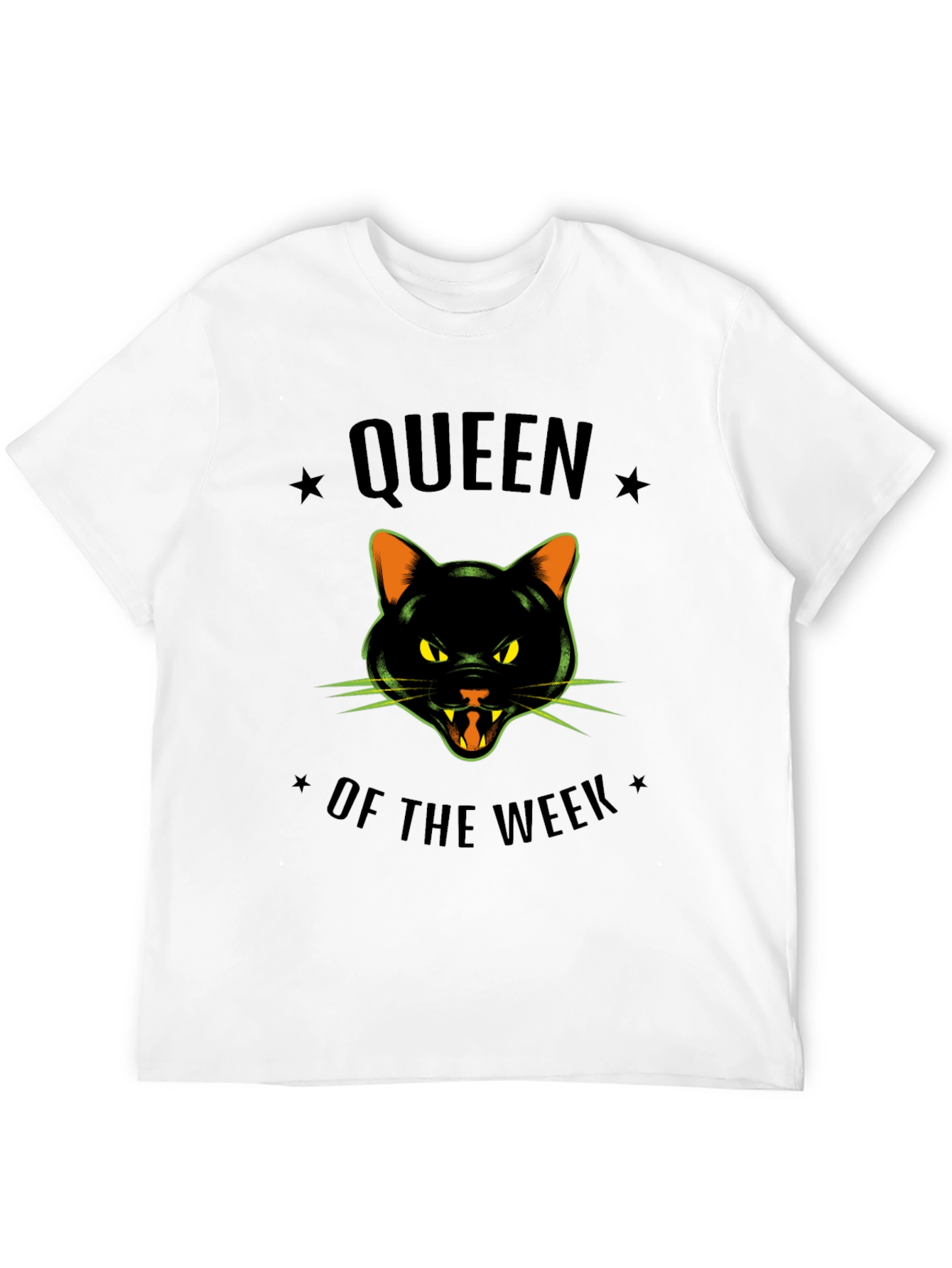 Queen of the Week Black Cat Graphic T-Shirt