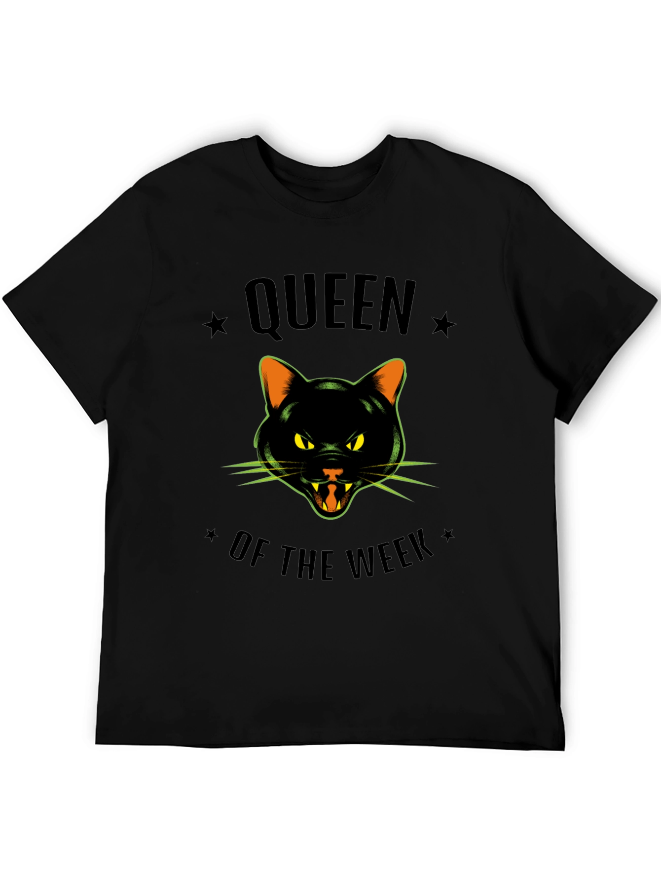 Queen of the Week Black Cat Graphic T-Shirt