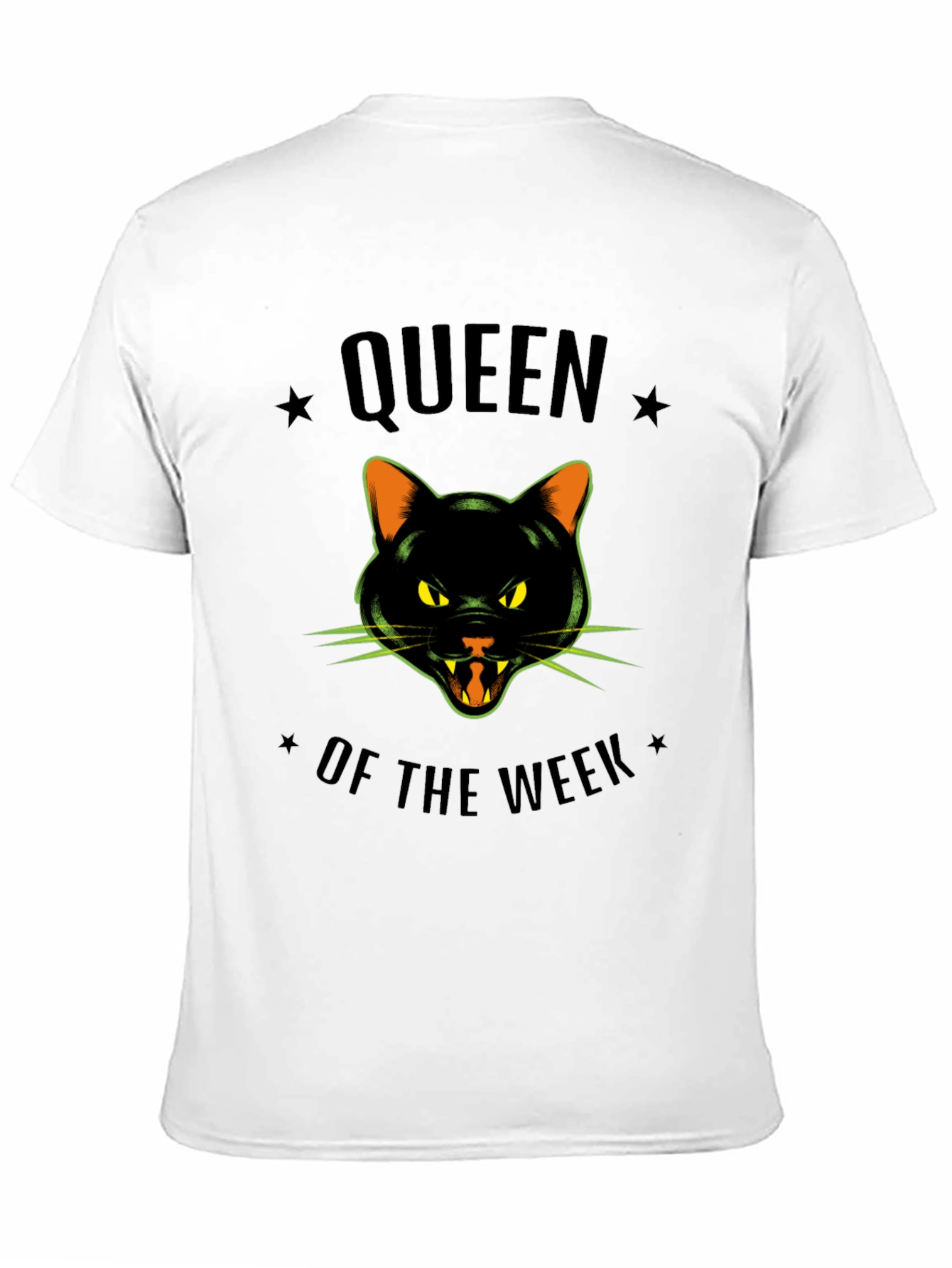 Queen of the Week Black Cat Graphic T-Shirt