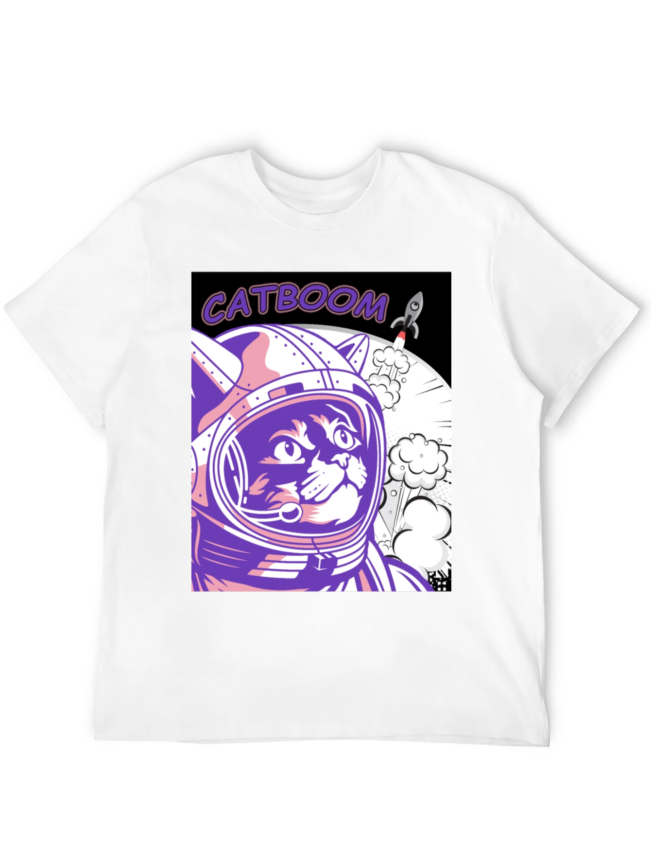 Catboom Astronaut Cat Graphic Tee