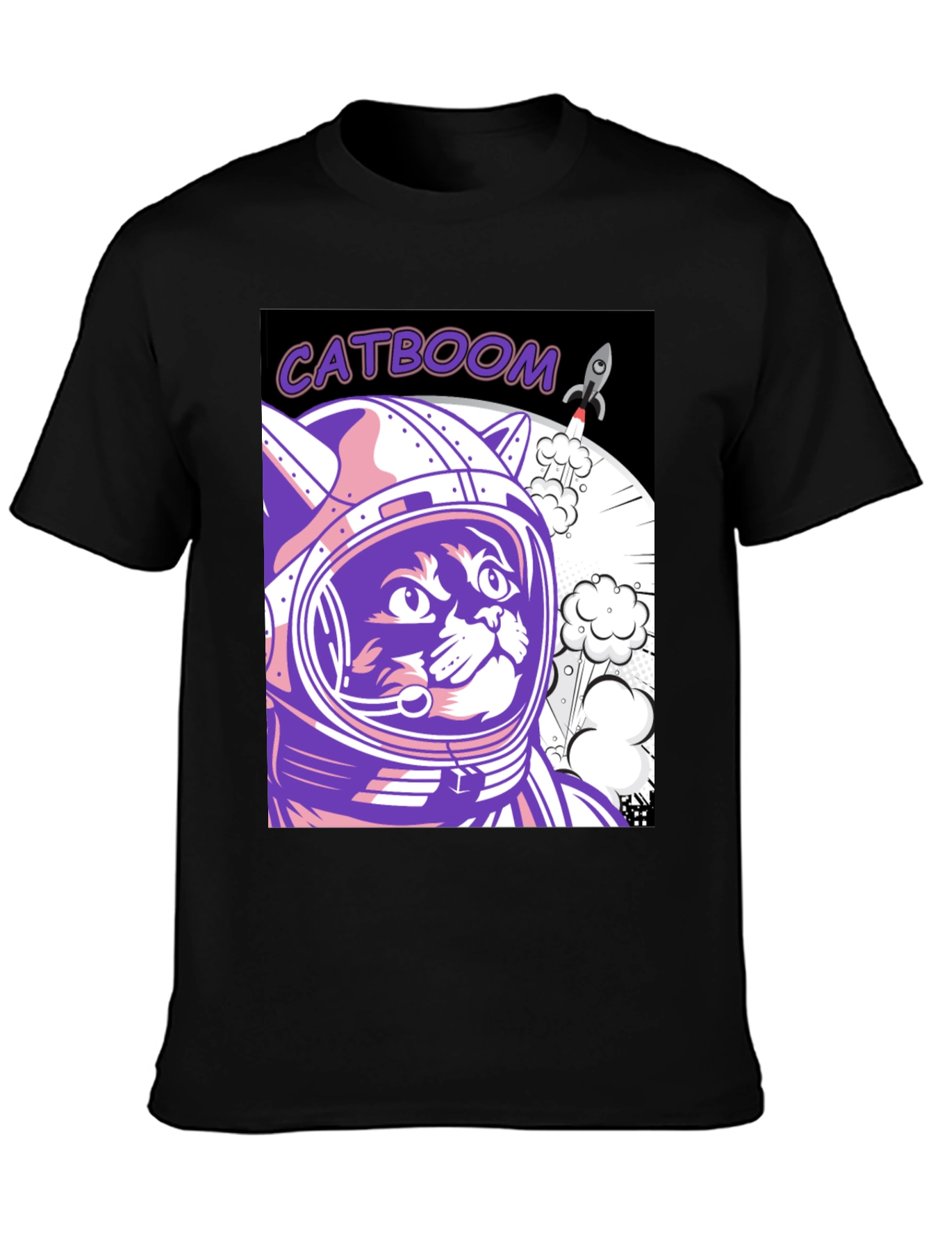 Catboom Astronaut Cat Graphic Tee