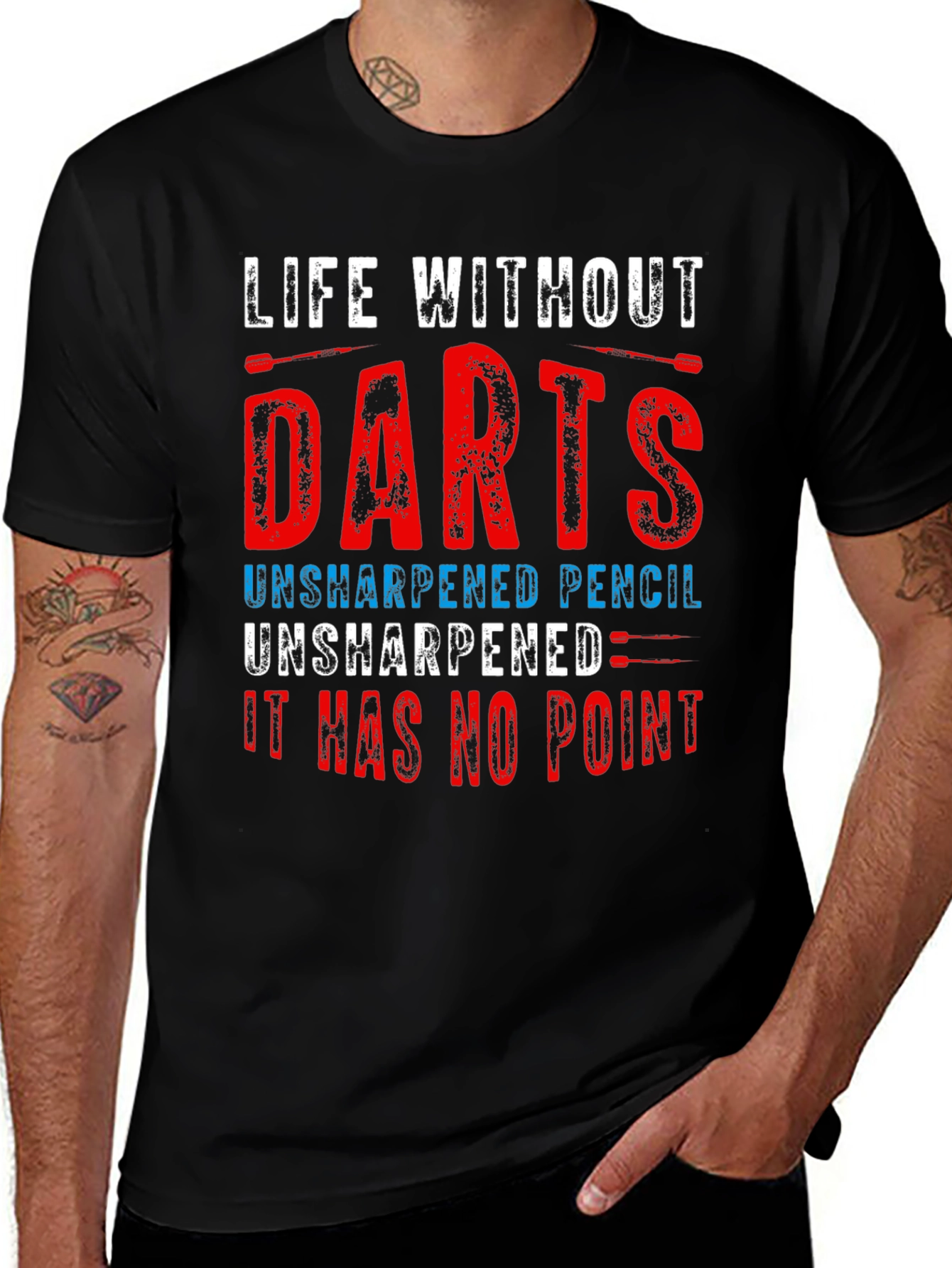 Life Without Darts T-Shirt - Funny Dart Player Tee
